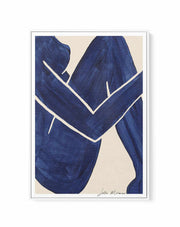 Embrace In Blue by Sella Molenaar | Framed Canvas Art Print