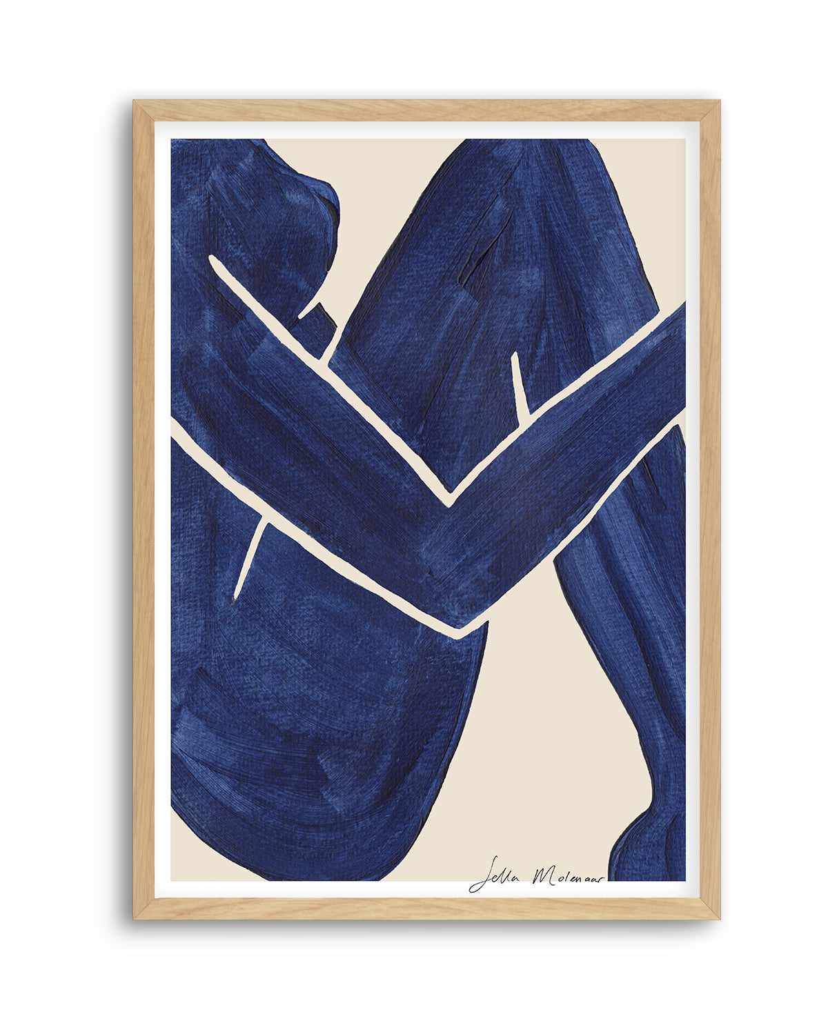 Embrace In Blue by Sella Molenaar | Art Print from Olive et Oriel where you can shop wallpaper and artworks online