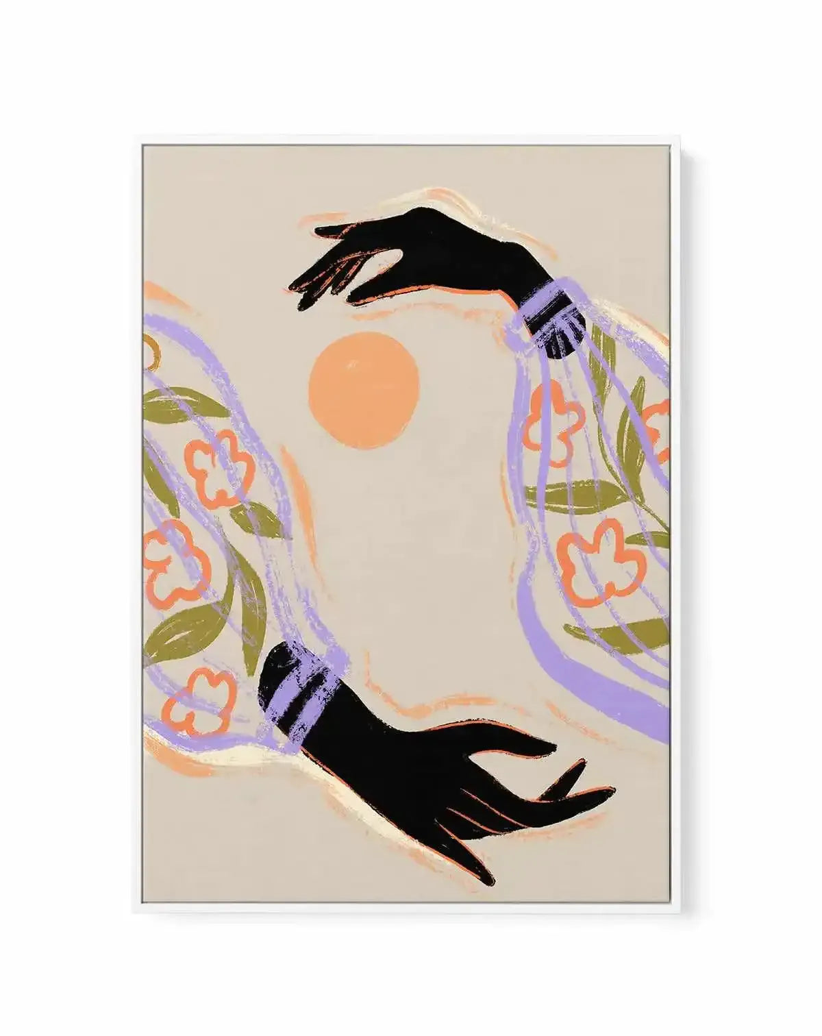 Embrace The Sun by Arty Guava | Framed Canvas Art Print from Olive et Oriel where you can shop wallpaper and artworks online