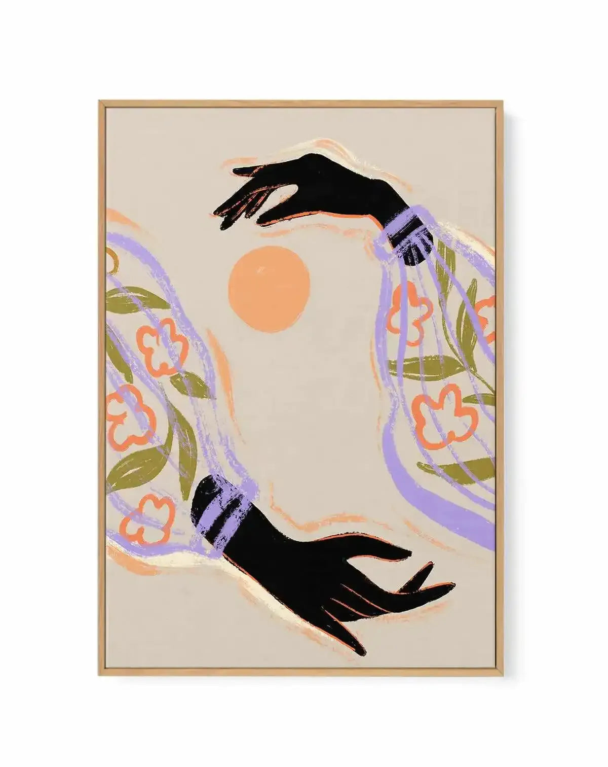 Embrace The Sun by Arty Guava | Framed Canvas Art Print from Olive et Oriel where you can shop wallpaper and artworks online