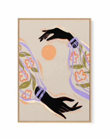 Embrace The Sun by Arty Guava | Framed Canvas Art Print from Olive et Oriel where you can shop wallpaper and artworks online