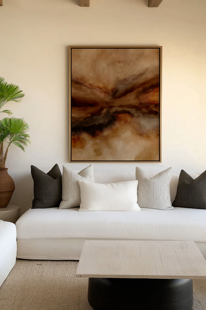 Embracing Dusk by Shatha Al Dafai | Framed Canvas Art Print