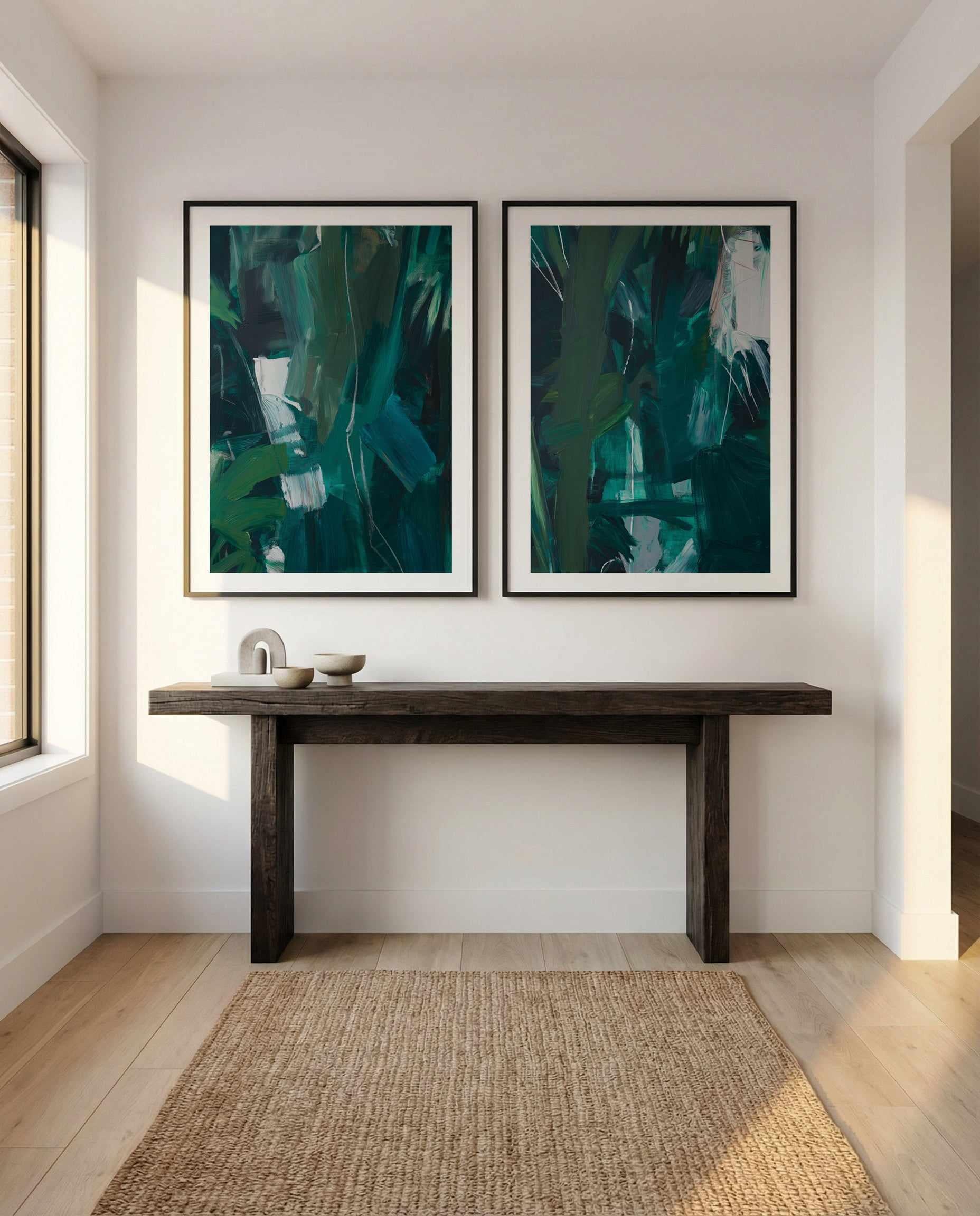 Emerald Afterglow I & II Art Print Set of 2 | Matching Wall Art from Olive et Oriel where you can shop wallpaper and artworks online