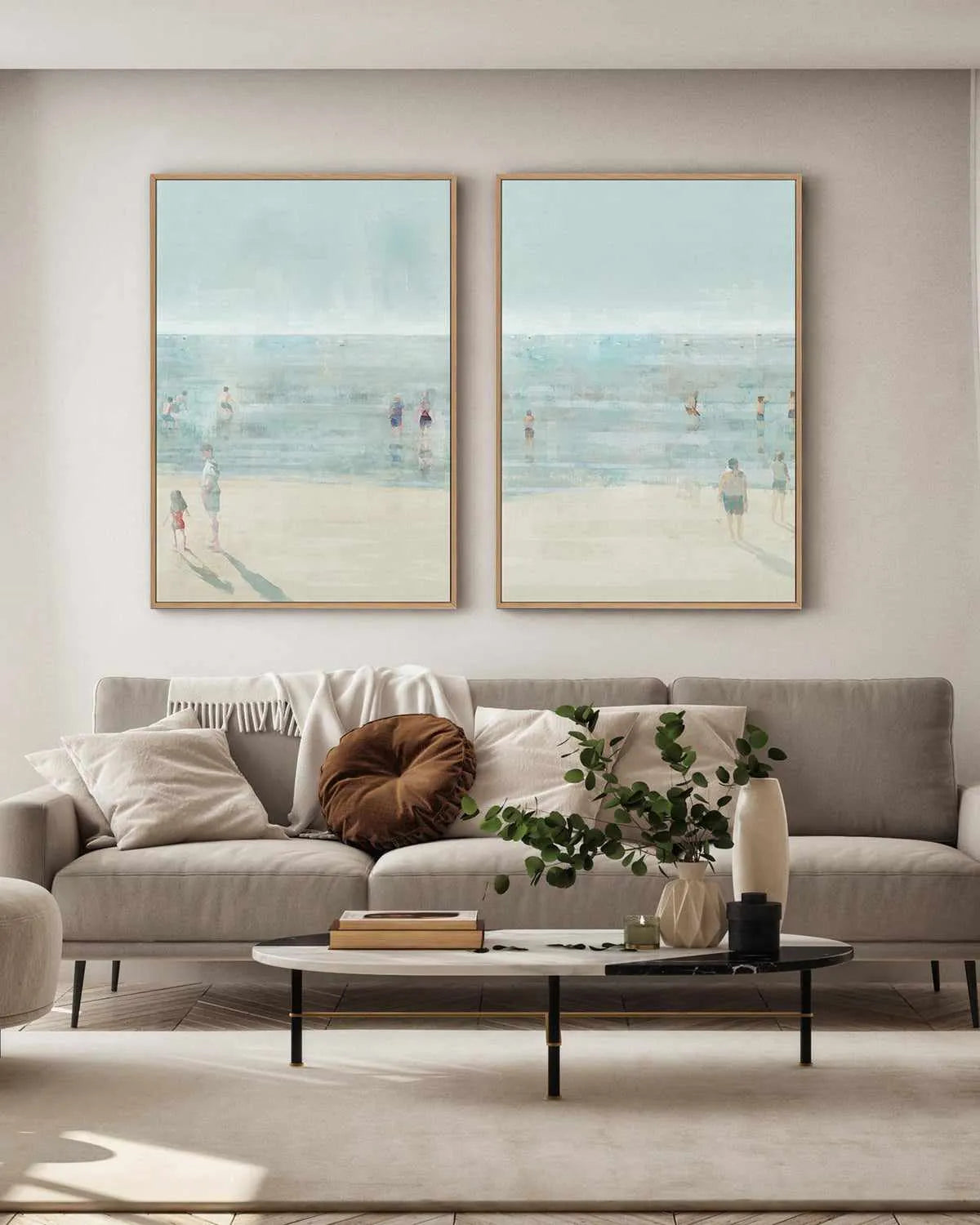 Emerald Beach I | Framed Canvas Art Print from Olive et Oriel where you can shop wallpaper and artworks online