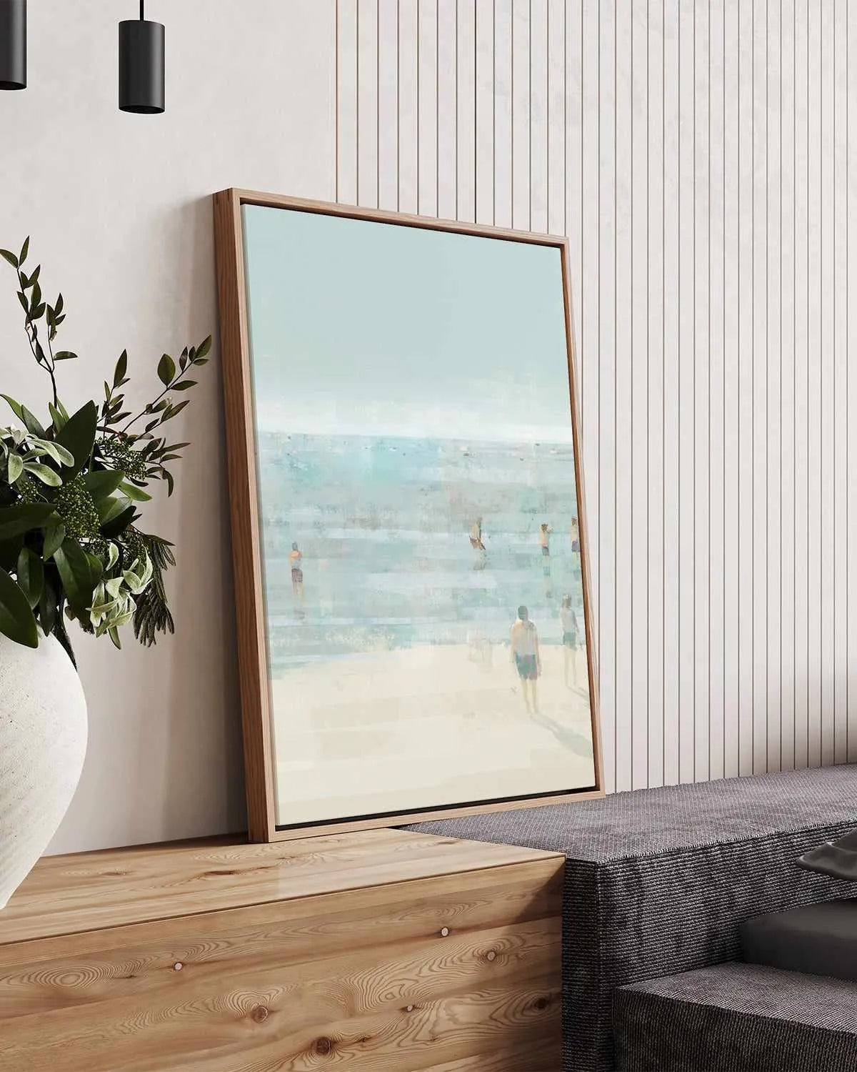 Emerald Beach II | Framed Canvas Art Print from Olive et Oriel where you can shop wallpaper and artworks online