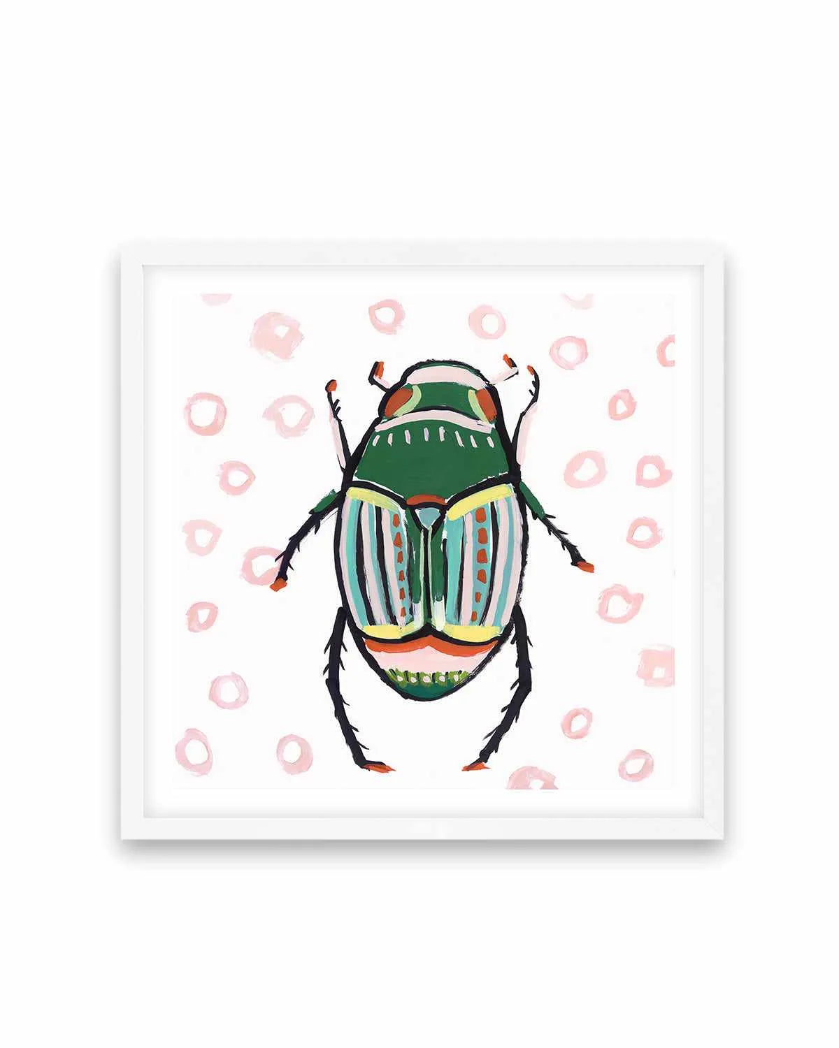 Emerald Beetle Art Print from Olive et Oriel where you can shop wallpaper and artworks online