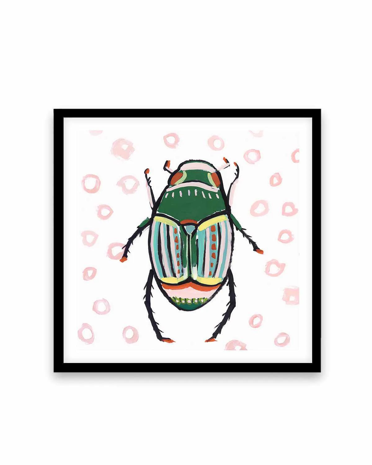Emerald Beetle Art Print from Olive et Oriel where you can shop wallpaper and artworks online