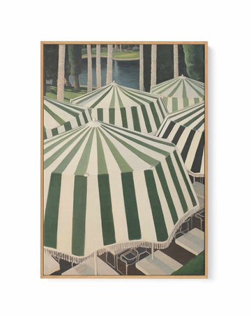 Emerald Pool Side | Framed Canvas Art Print from Olive et Oriel where you can shop wallpaper and artworks online