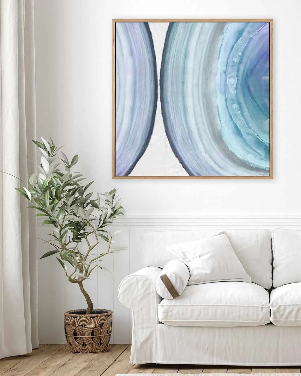 Endless Blue I | Framed Canvas Art Print from Olive et Oriel where you can shop wallpaper and artworks online