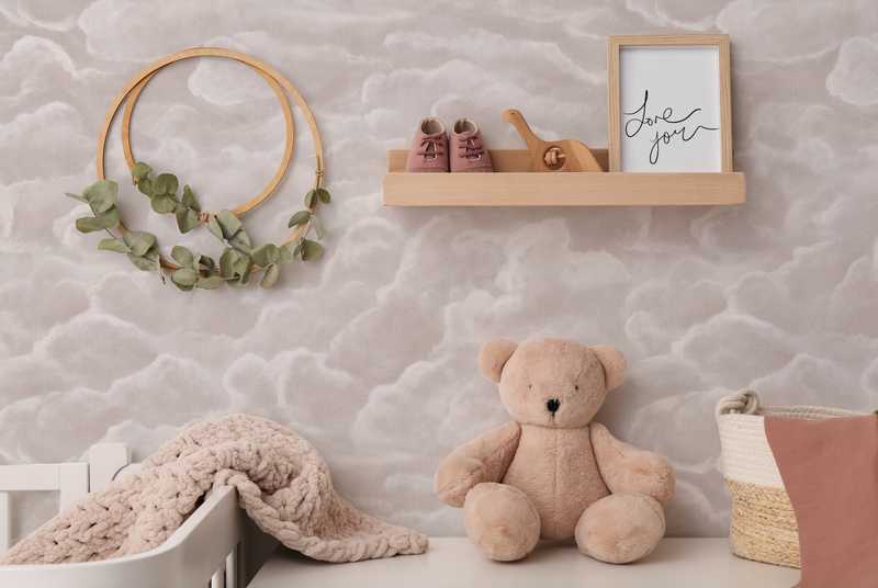 Endless Clouds Wallpaper from Olive et Oriel where you can shop wallpaper and artworks online