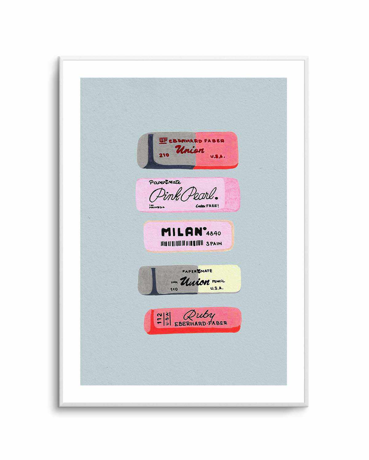 Erasers Art Print by Studio Mandariini | Art Print