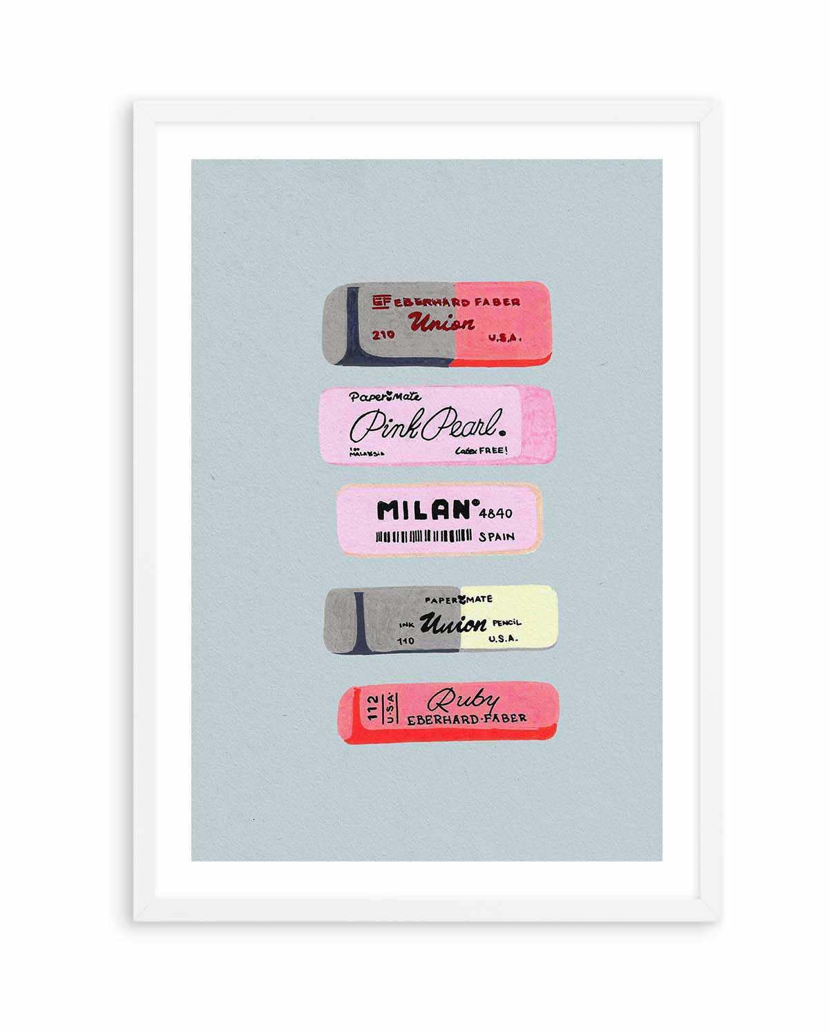 Erasers Art Print by Studio Mandariini | Art Print