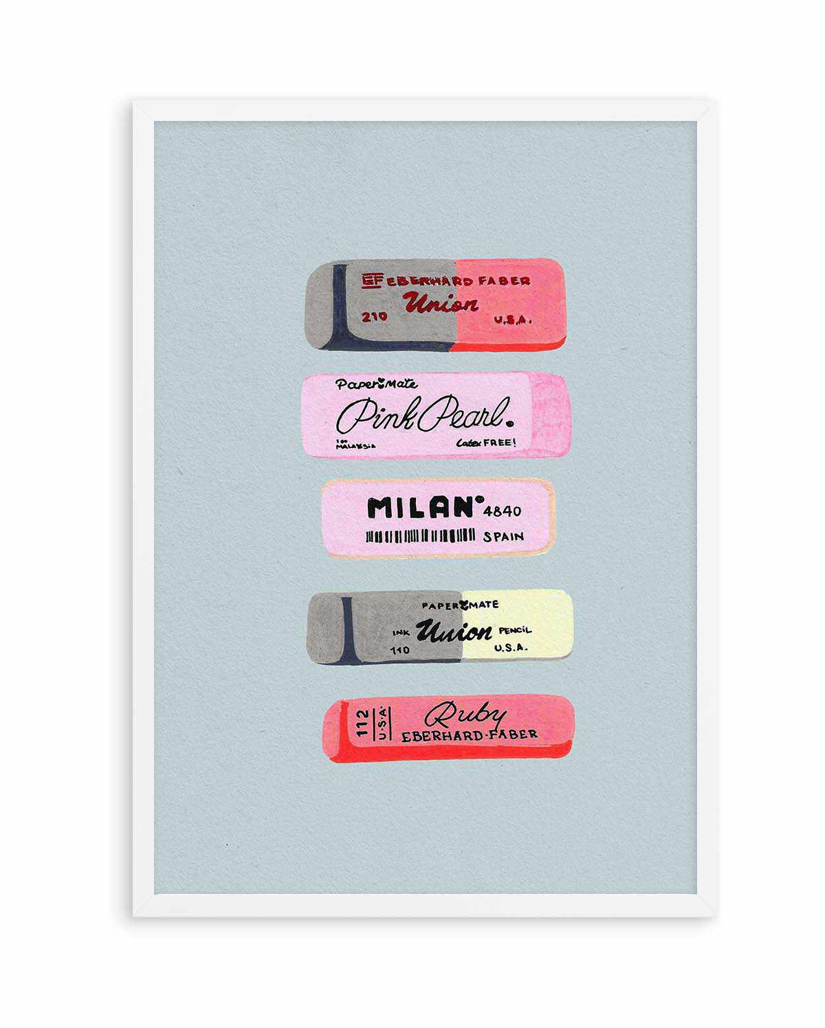 Erasers Art Print by Studio Mandariini | Art Print