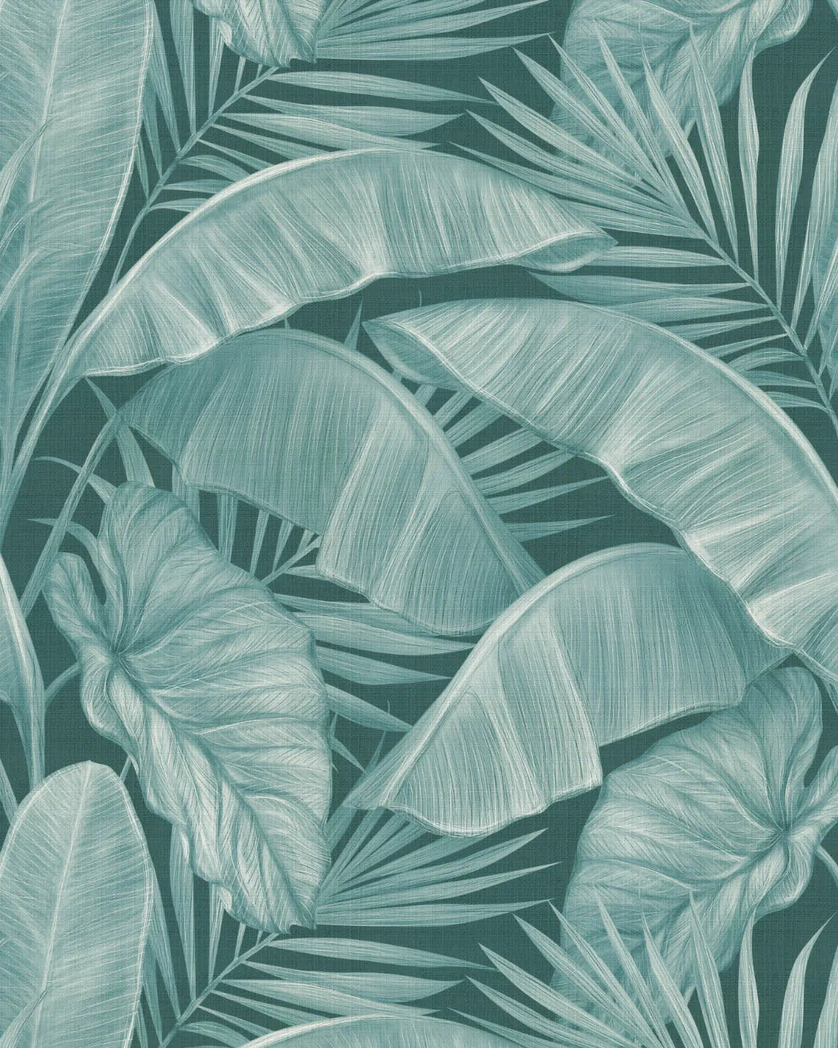 Escape To The Tropics Large Deep Teal Blue Wallpaper from Olive et Oriel where you can shop wallpaper and artworks online