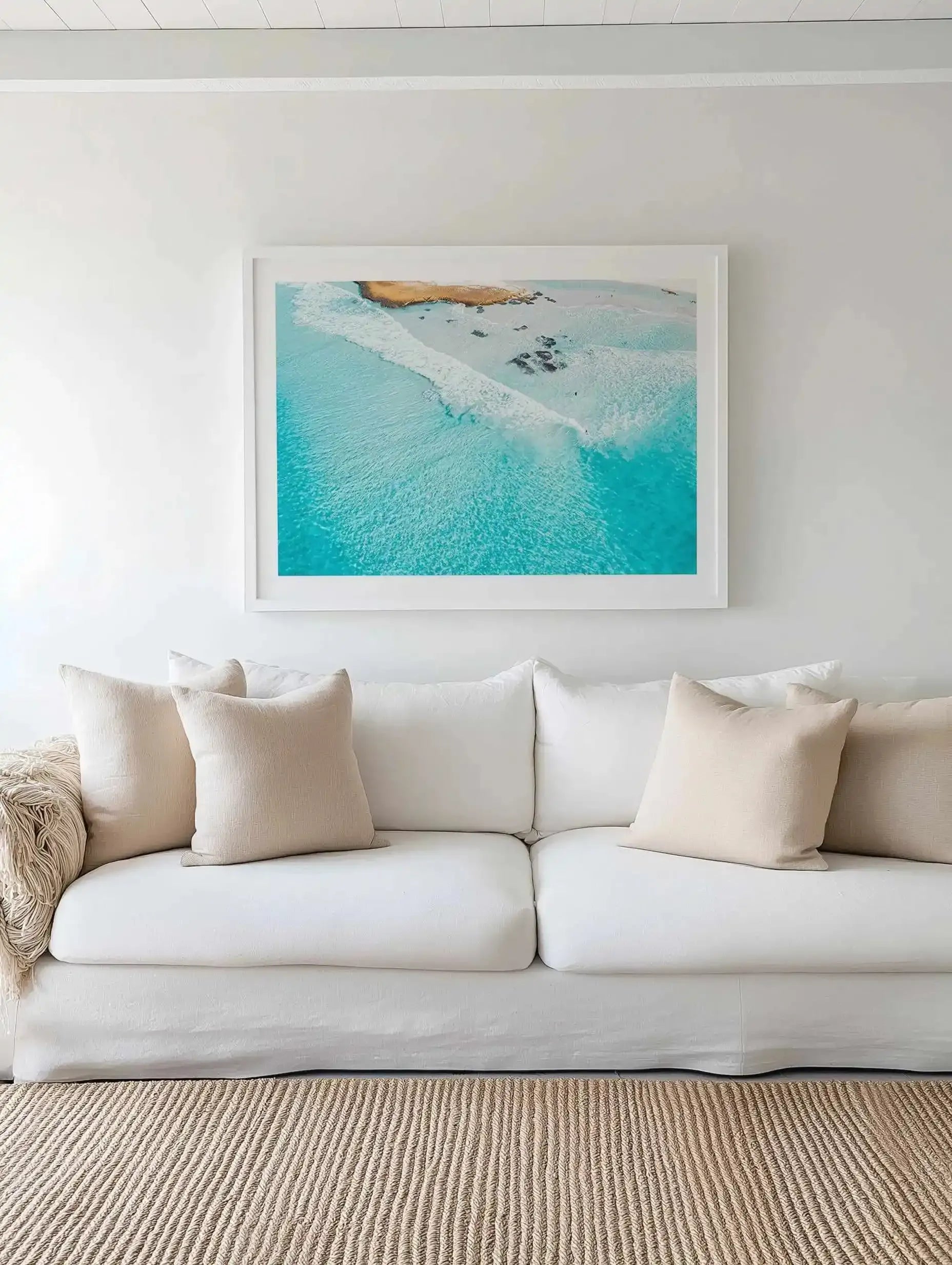 Esperance Surfer | Aerial Photo Wall Art Print from Olive et Oriel where you can shop wallpaper and artworks online