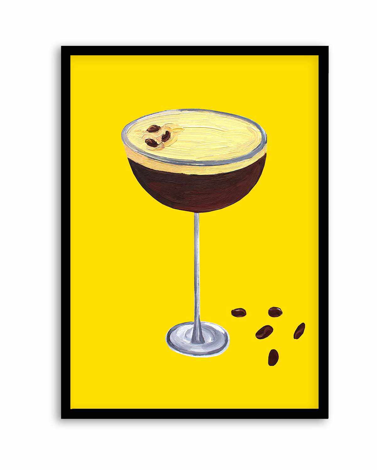 Espresso Martini Buttercup Yellow by Alice Straker | Art Print