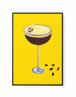 Espresso Martini Buttercup Yellow by Alice Straker | Framed Canvas Art Print