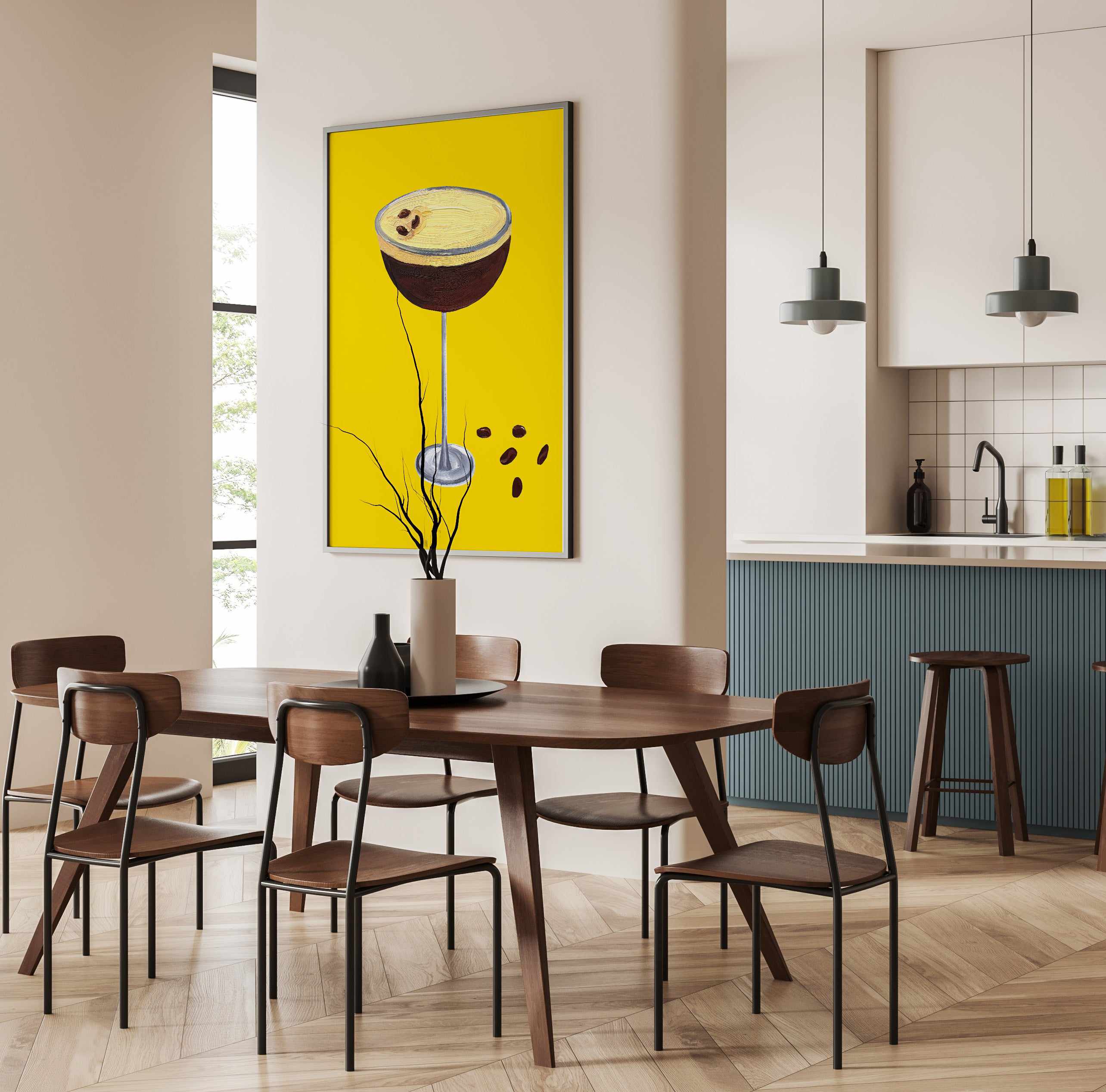 Espresso Martini Buttercup Yellow by Alice Straker | Art Print