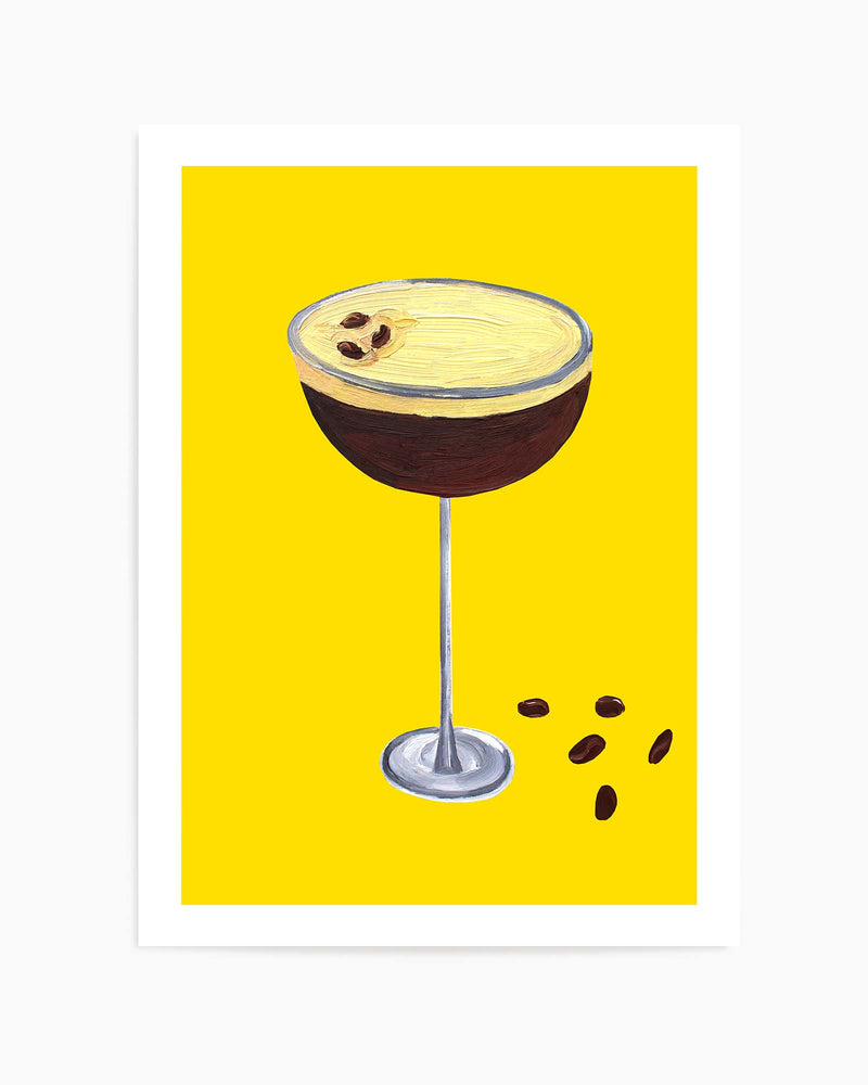 Espresso Martini Buttercup Yellow by Alice Straker | Art Print