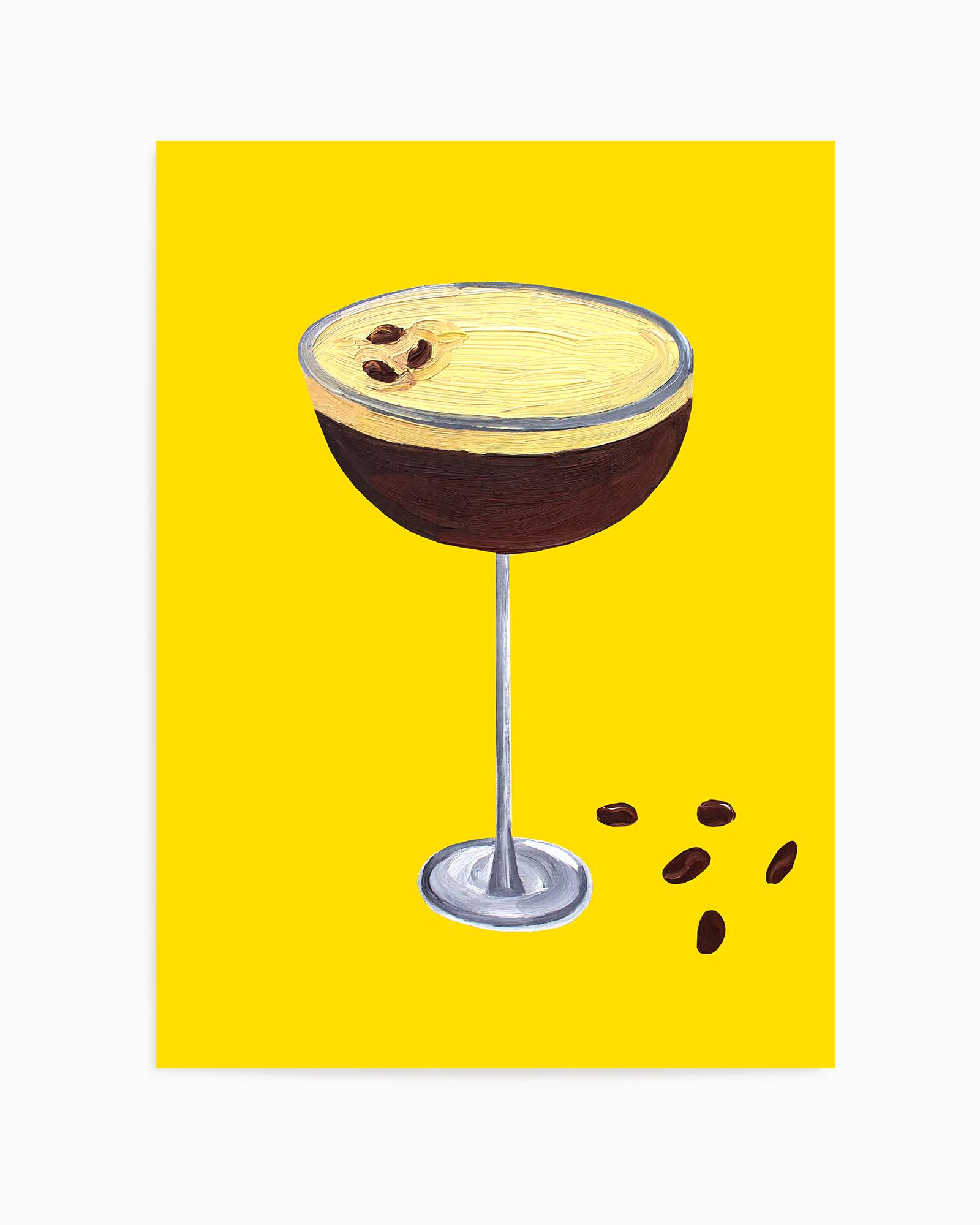 Espresso Martini Buttercup Yellow by Alice Straker | Art Print