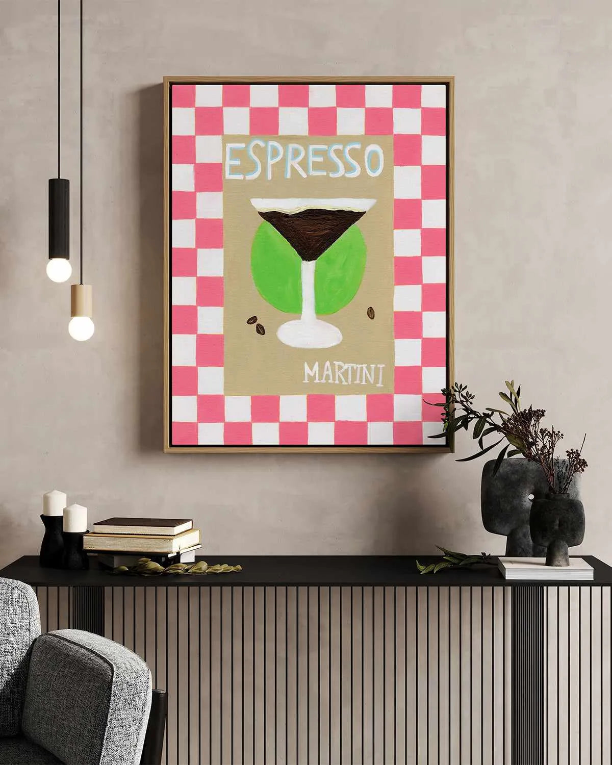 Espresso Martini by Britney Turner | Framed Canvas Art Print from Olive et Oriel where you can shop wallpaper and artworks online