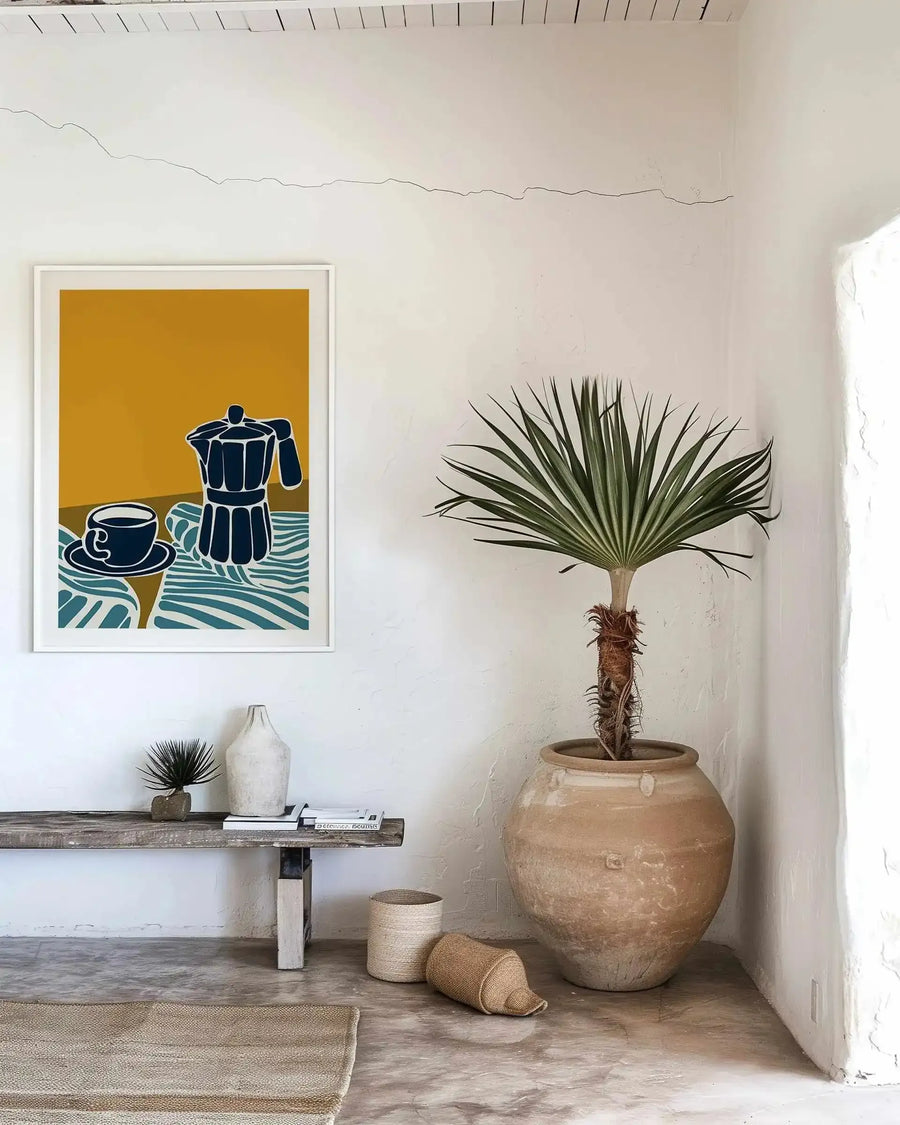 Espresso Stripe I Art Print from Olive et Oriel where you can shop wallpaper and artworks online