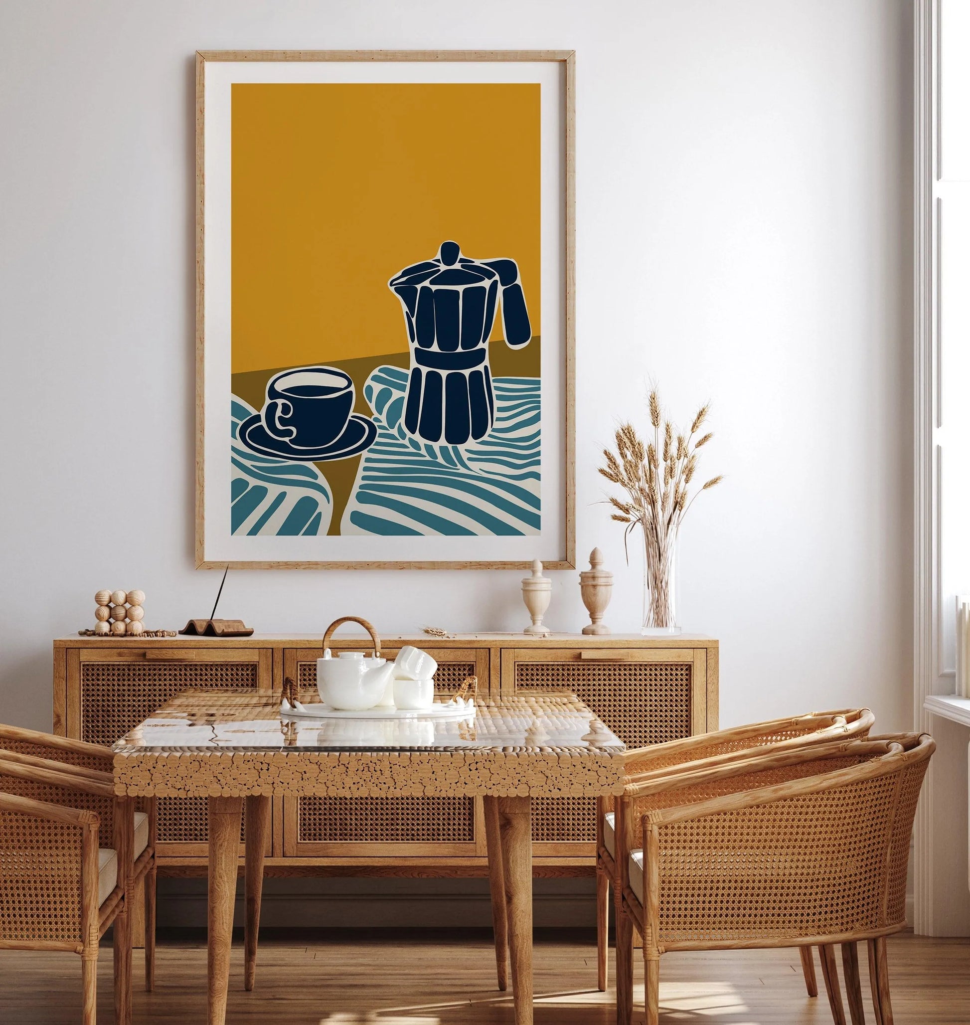 Espresso Stripe I Art Print-PRINT-Olive et Oriel-Simmo-Buy-Australian-Art-Prints-Online-with-Olive-et-Oriel-Your-Artwork-Specialists-Austrailia-Decorate-With-Coastal-Photo-Wall-Art-Prints-From-Our-Beach-House-Artwork-Collection-Fine-Poster-and-Framed-Artwork