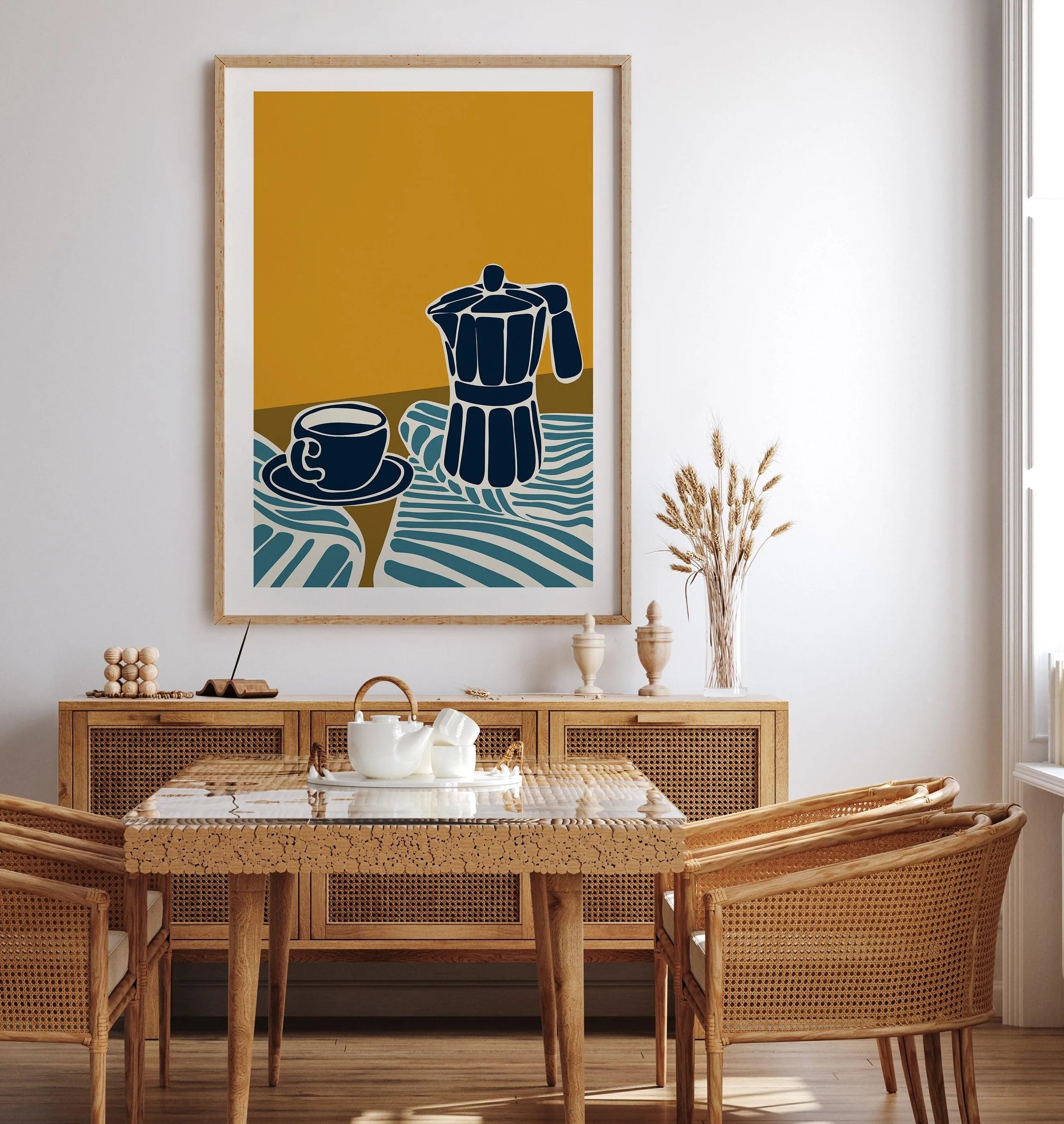 Espresso Stripe I Art Print-PRINT-Olive et Oriel-Simmo-Buy-Australian-Art-Prints-Online-with-Olive-et-Oriel-Your-Artwork-Specialists-Austrailia-Decorate-With-Coastal-Photo-Wall-Art-Prints-From-Our-Beach-House-Artwork-Collection-Fine-Poster-and-Framed-Artwork