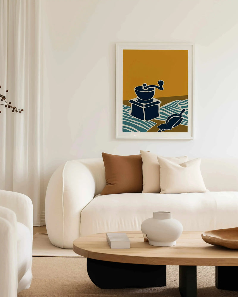 Espresso Stripe II Art Print from Olive et Oriel where you can shop wallpaper and artworks online