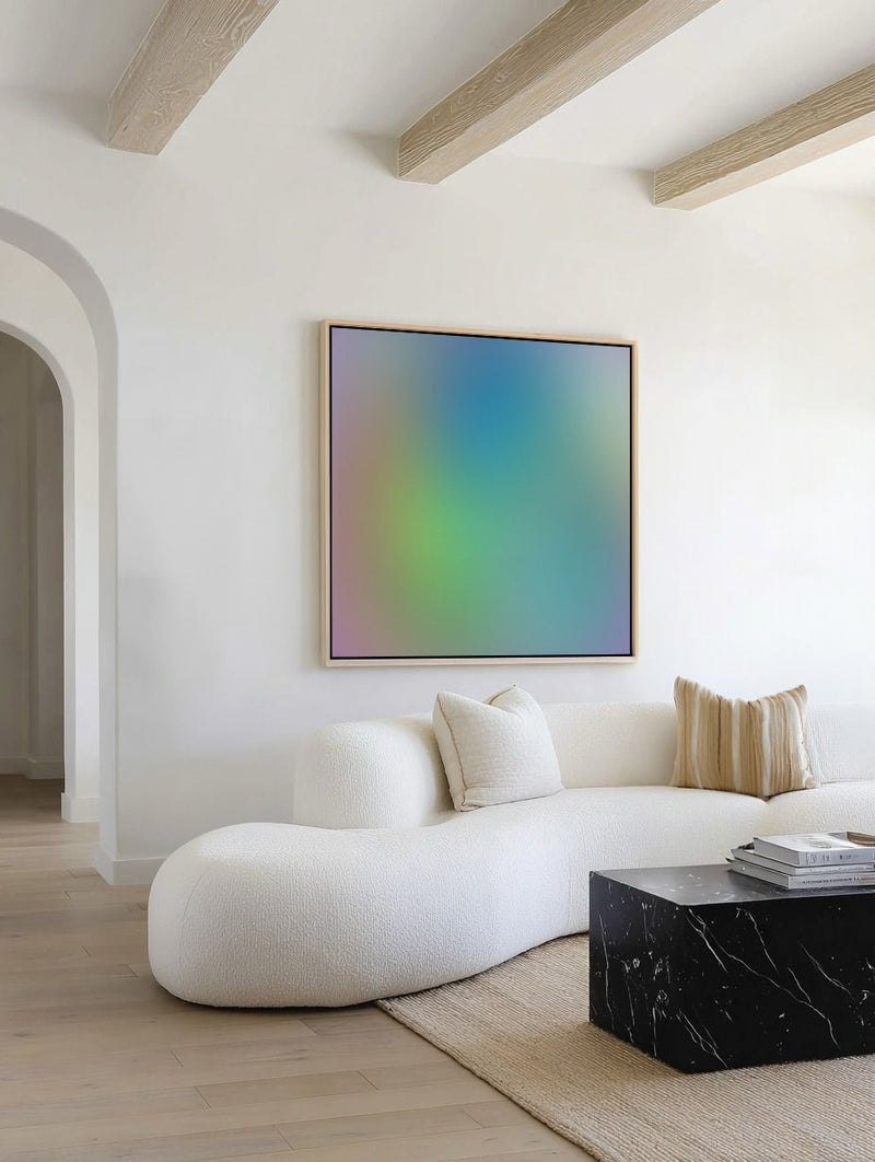 Ethereal Color Blend by Bilge Paksoylu | Framed Canvas Art Print