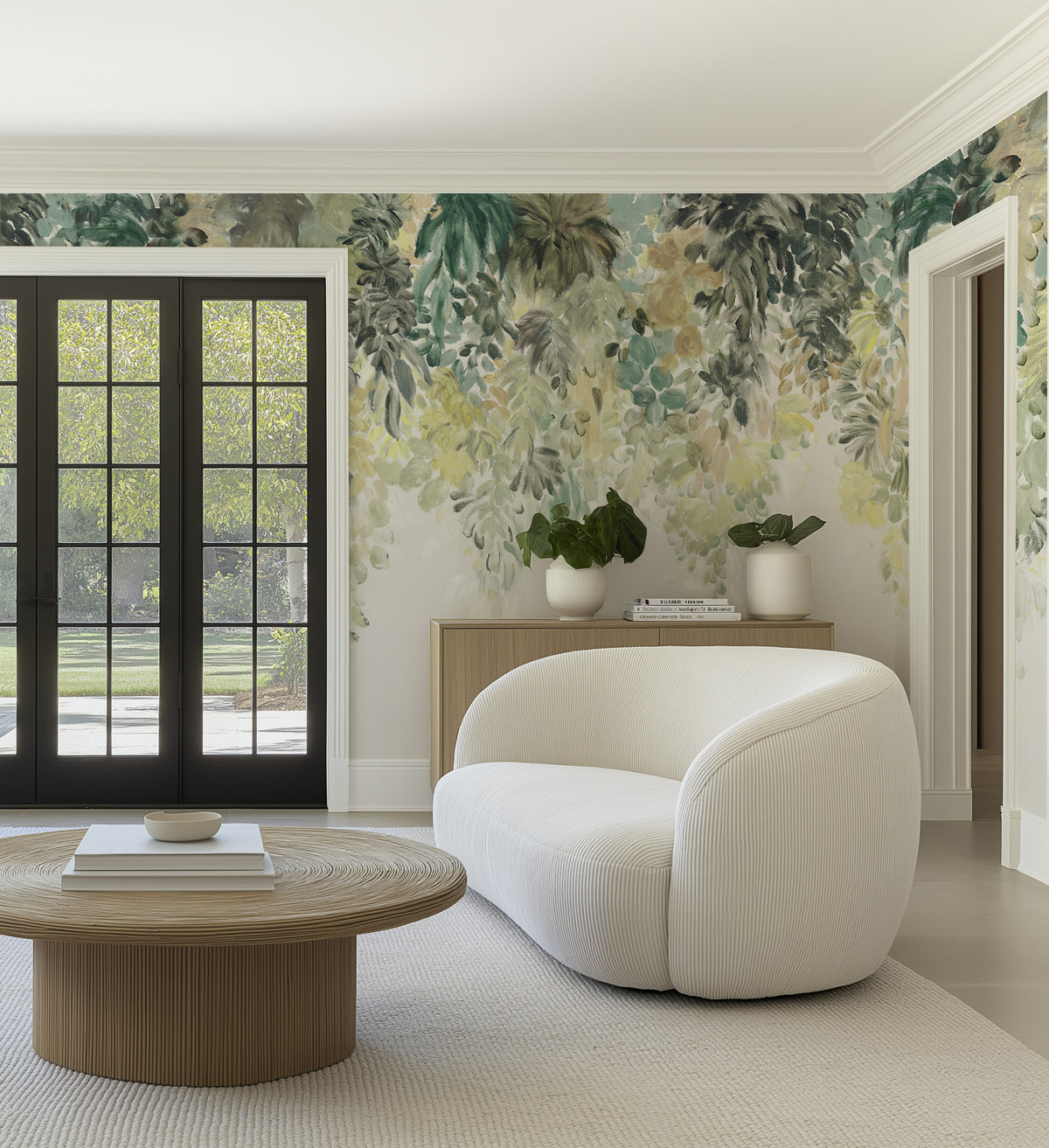 Ethereal Canopy Mural Wallpaper from Olive et Oriel where you can shop wallpaper and artworks online