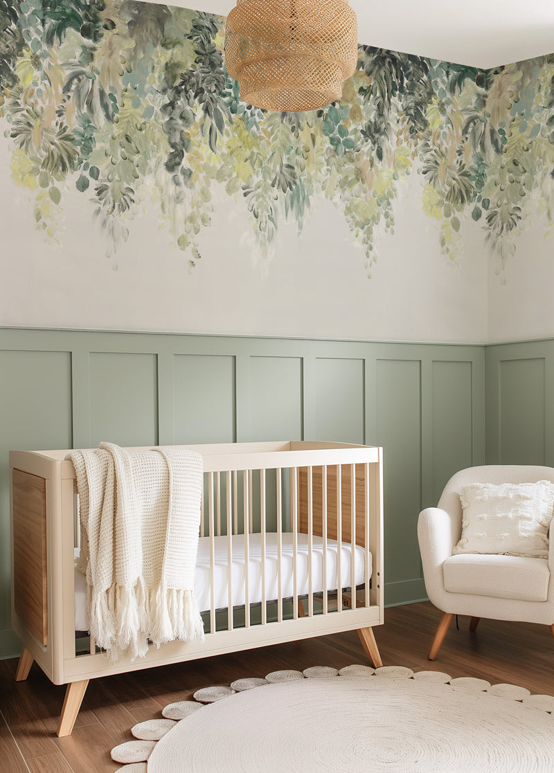 Ethereal Canopy Mural Wallpaper from Olive et Oriel where you can shop wallpaper and artworks online