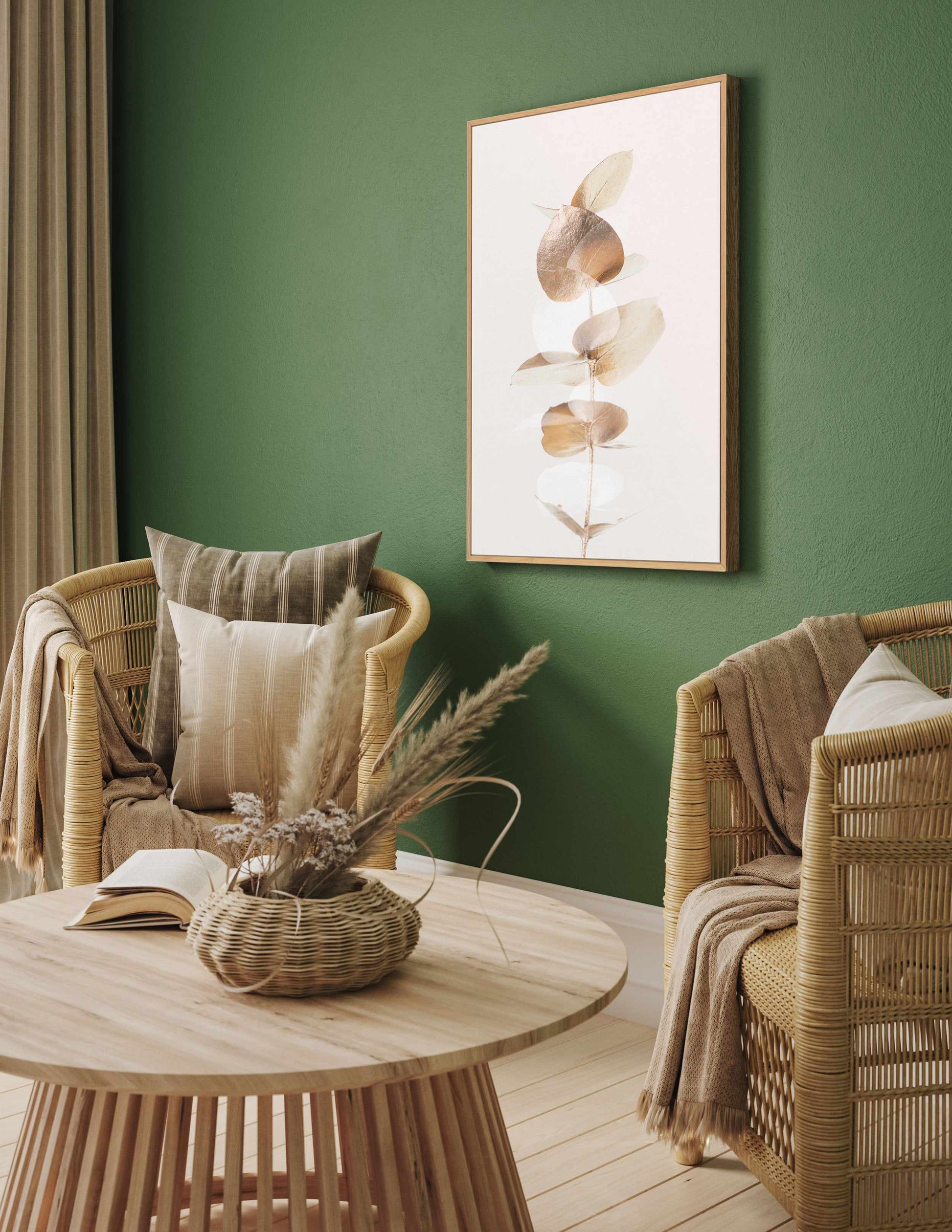 Eucalyptus Creative Gold IV By Studio III | Framed Canvas Art Print from Olive et Oriel where you can shop wallpaper and artworks online