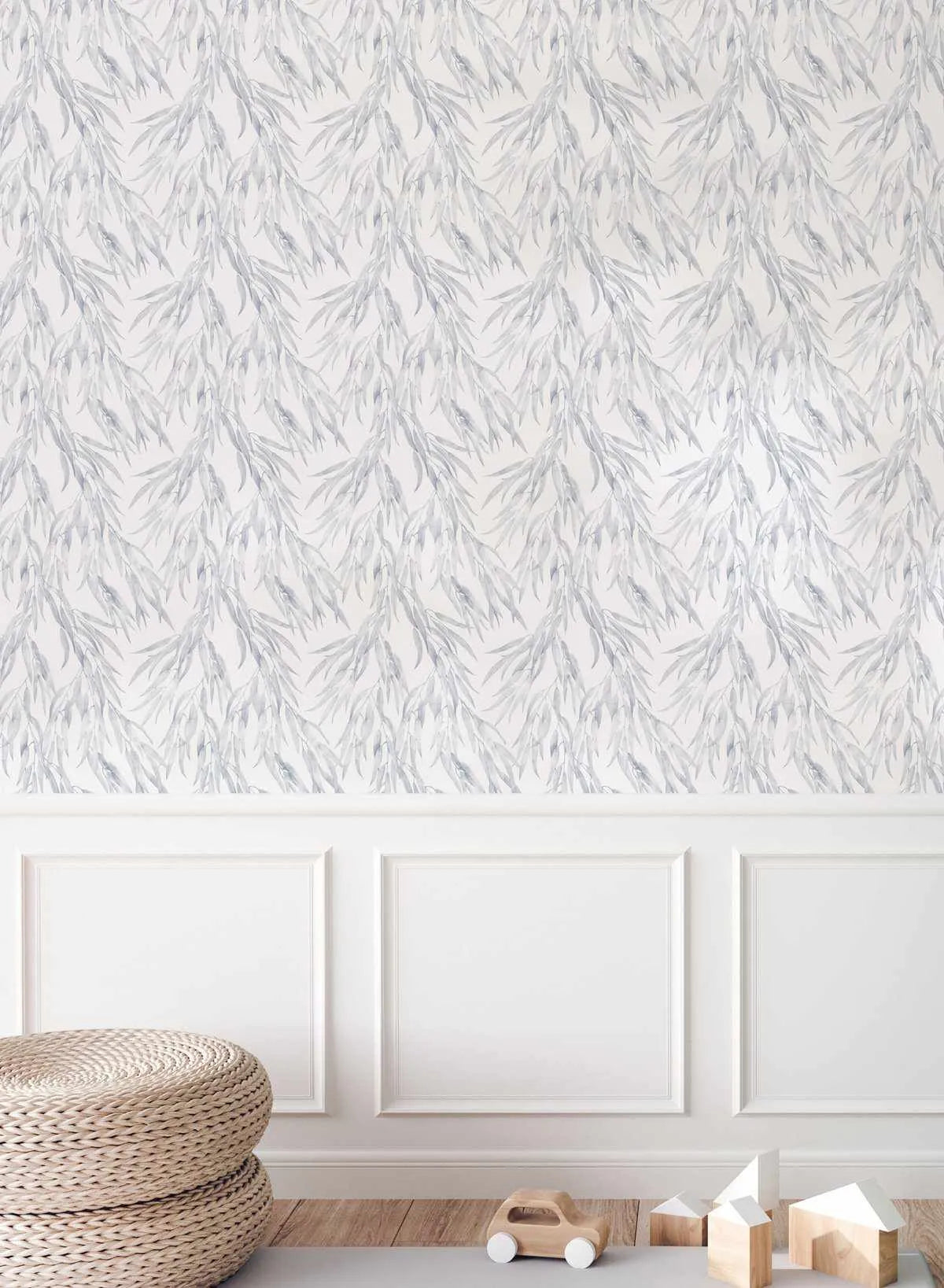 Eucalyptus Leaves 'Blue Grey' Wallpaper - Olive et Oriel