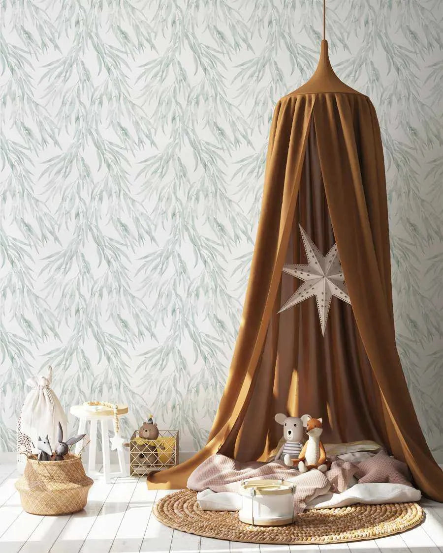 Eucalyptus Leaves Wallpaper-Wallpaper-Buy Australian Removable Wallpaper Now Sage Green Wallpaper Peel And Stick Wallpaper Online At Olive et Oriel Custom Made Wallpapers Wall Papers Decorate Your Bedroom Living Room Kids Room or Commercial Interior