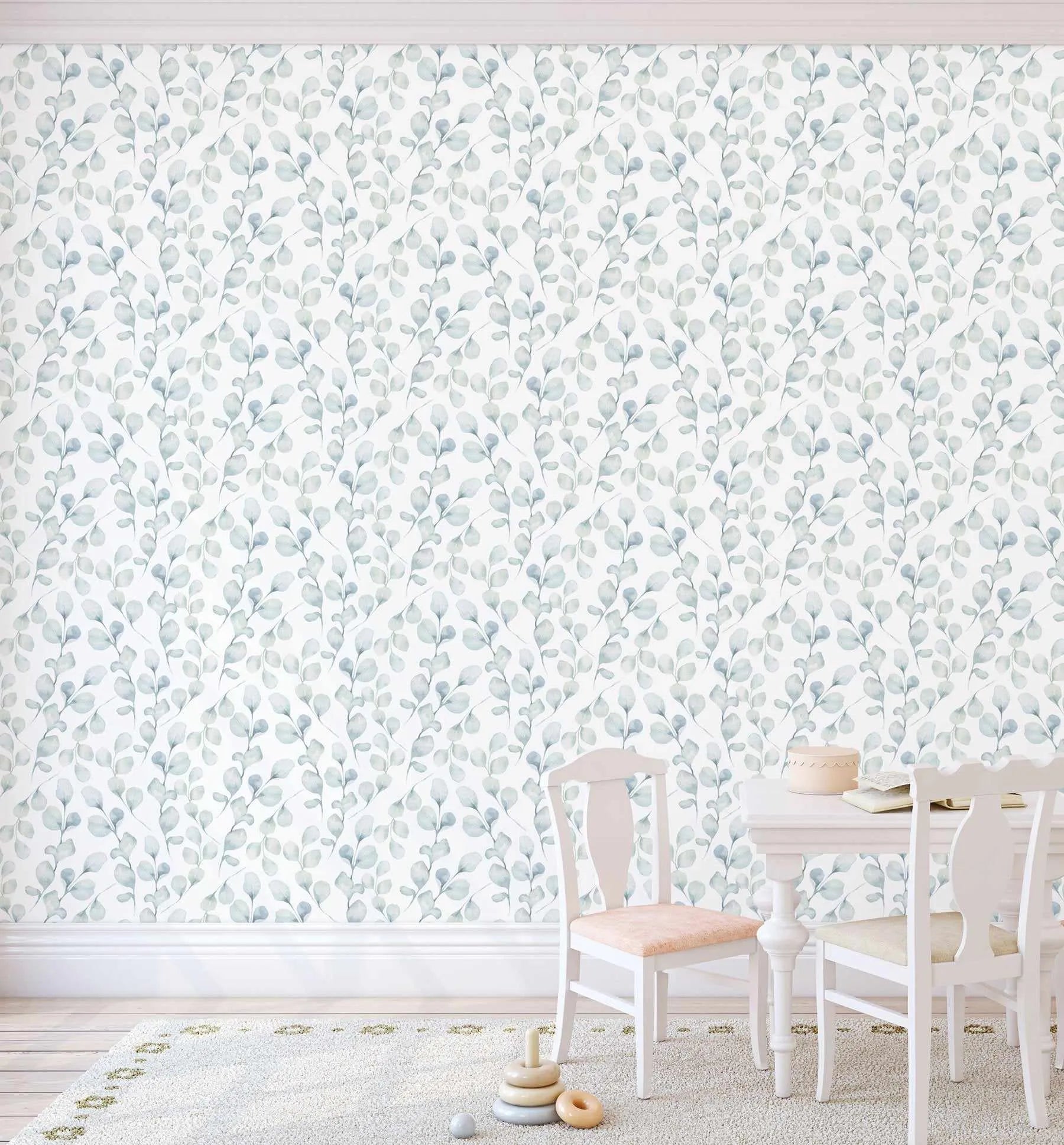 Eucalyptus Leaves Wallpaper-Wallpaper-Buy Kids Removable Wallpaper Online Our Custom Made Children√¢‚Ç¨‚Ñ¢s Wallpapers Are A Fun Way To Decorate And Enhance Boys Bedroom Decor And Girls Bedrooms They Are An Amazing Addition To Your Kids Bedroom Walls Our Collection of Kids Wallpaper Is Sure To Transform Your Kids Rooms Interior Style From Pink Wallpaper To Dinosaur Wallpaper Even Marble Wallpapers For Teen Boys Shop Peel And Stick Wallpaper Online Today With Olive et Oriel