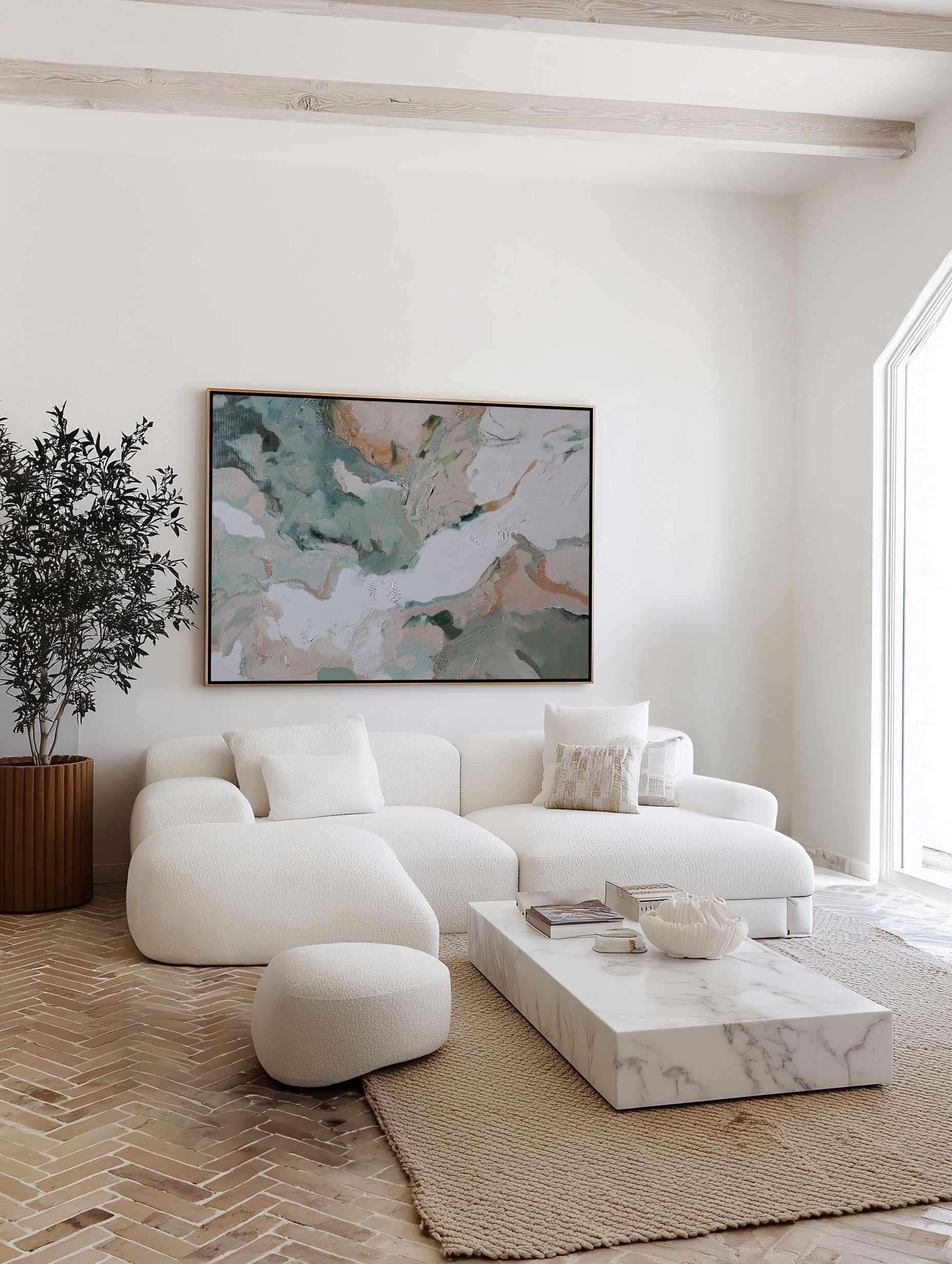 Eucalyptus Terrain II | Framed Canvas Art Print from Olive et Oriel where you can shop wallpaper and artworks online