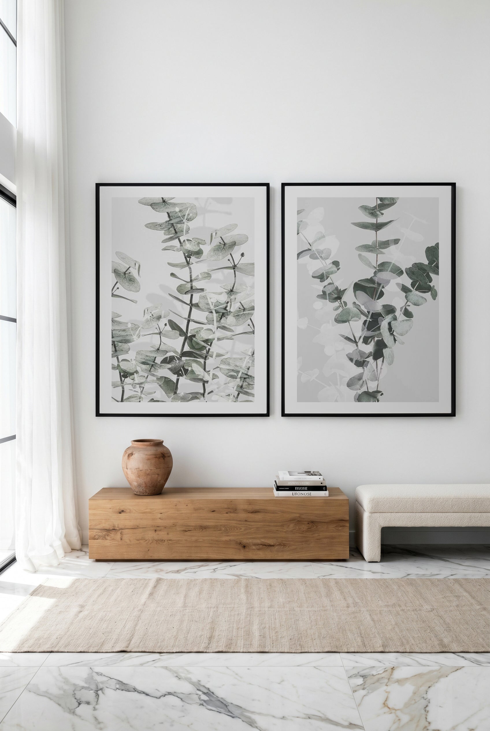 Eucalyptus I & II Art Print Set of 2 | Matching Wall Art