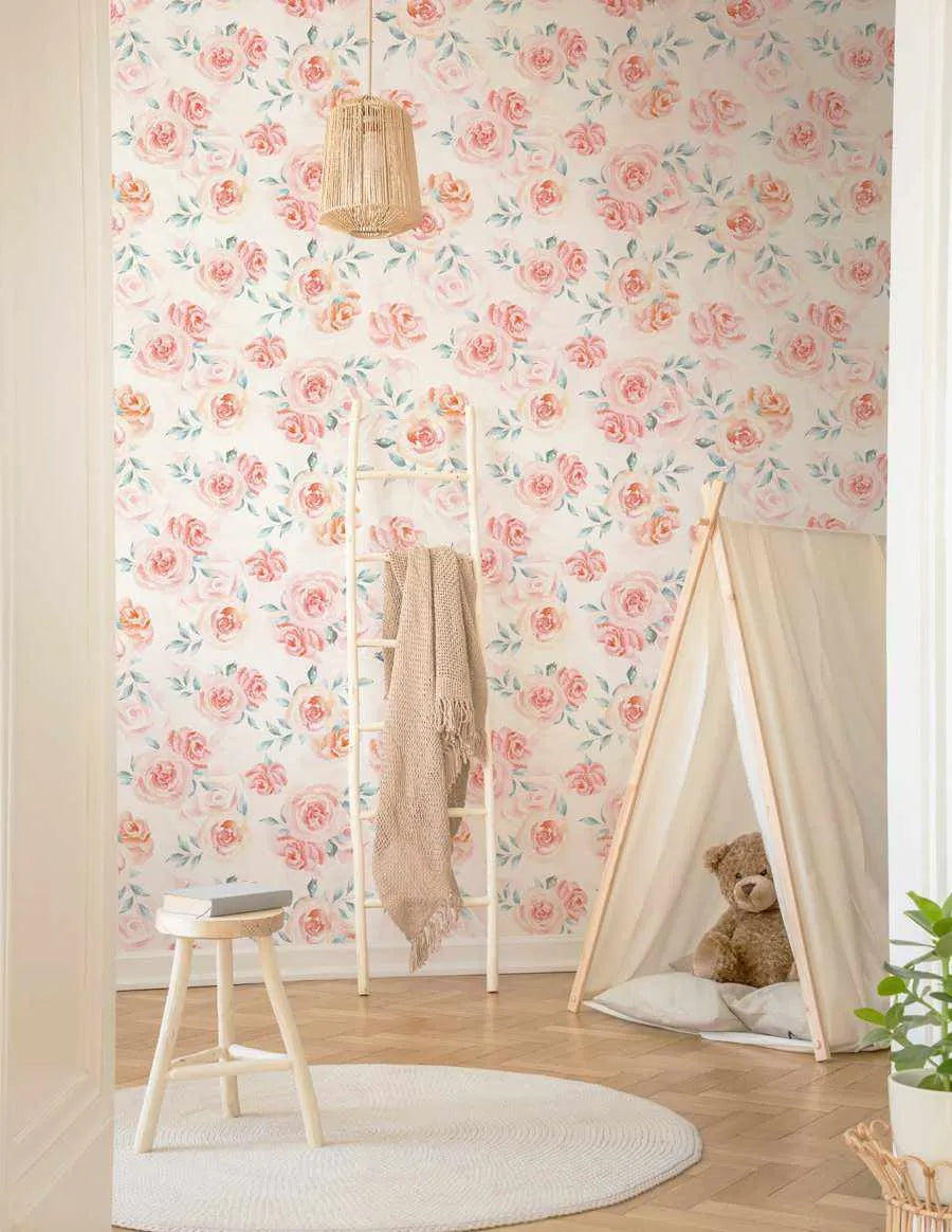 Evie's Rose Garden Wallpaper-Wallpaper-Buy Kids Removable Wallpaper Online Our Custom Made Children‚àö¬¢‚Äö√á¬®‚Äö√ë¬¢s Wallpapers Are A Fun Way To Decorate And Enhance Boys Bedroom Decor And Girls Bedrooms They Are An Amazing Addition To Your Kids Bedroom Walls Our Collection of Kids Wallpaper Is Sure To Transform Your Kids Rooms Interior Style From Pink Wallpaper To Dinosaur Wallpaper Even Marble Wallpapers For Teen Boys Shop Peel And Stick Wallpaper Online Today With Olive et Oriel