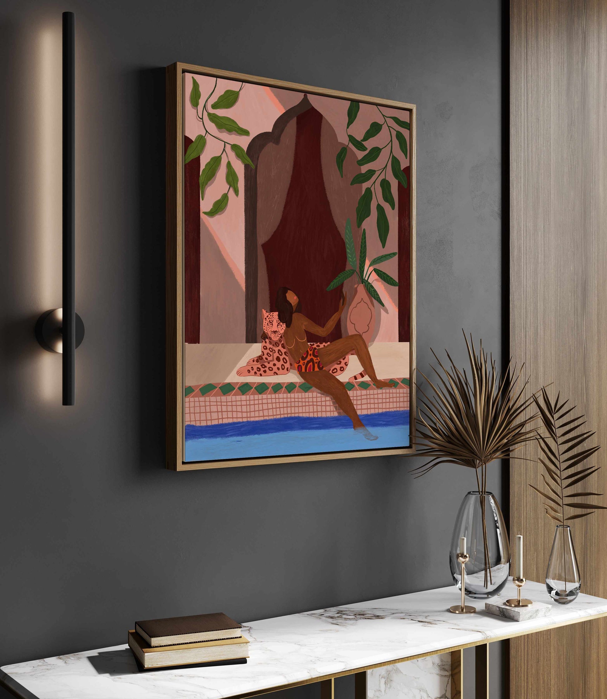 Exotic Holiday by Arty Guava | Framed Canvas Art Print from Olive et Oriel where you can shop wallpaper and artworks online