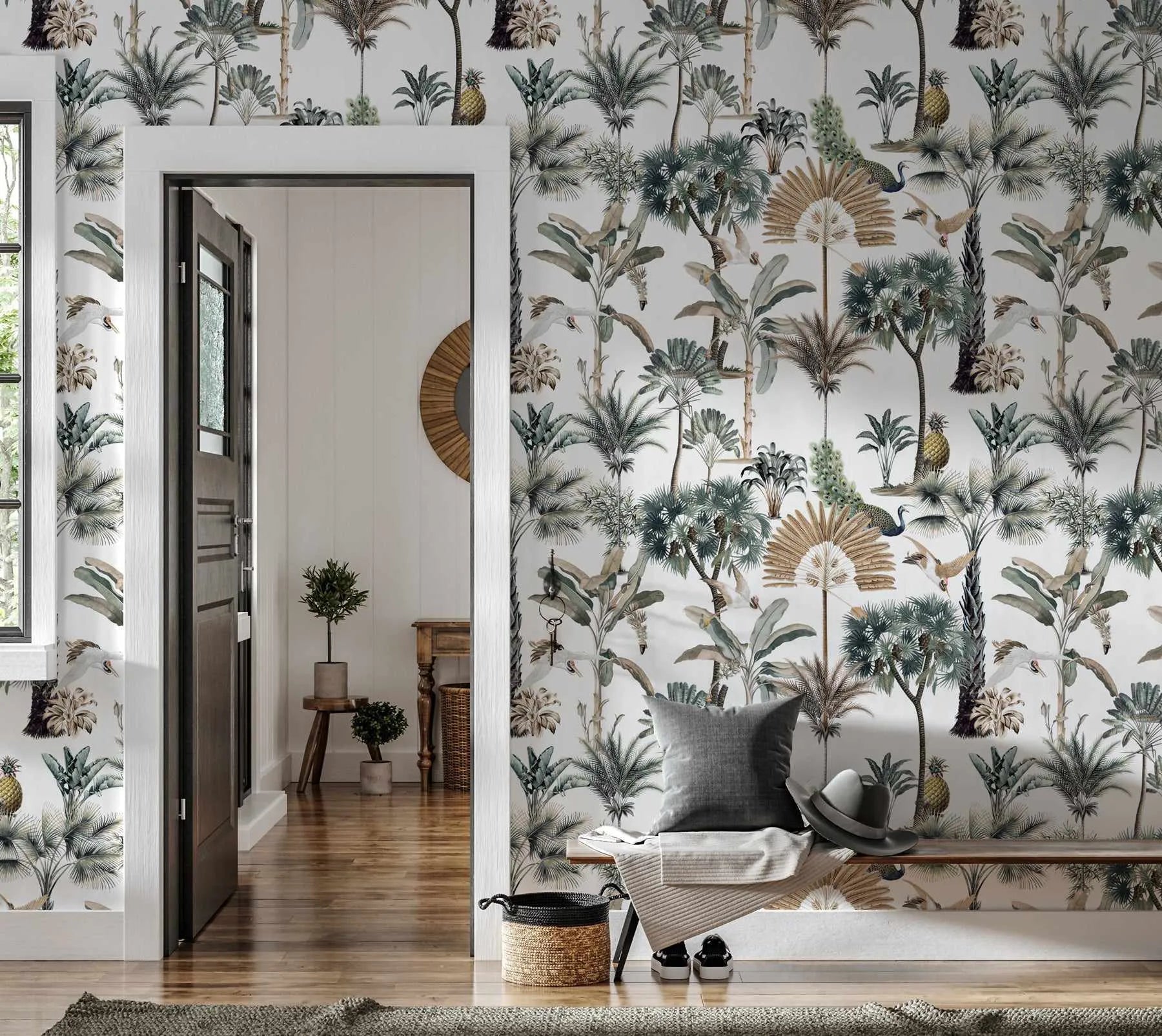 Exotica Palms Wallpaper from Olive et Oriel where you can shop wallpaper and artworks online