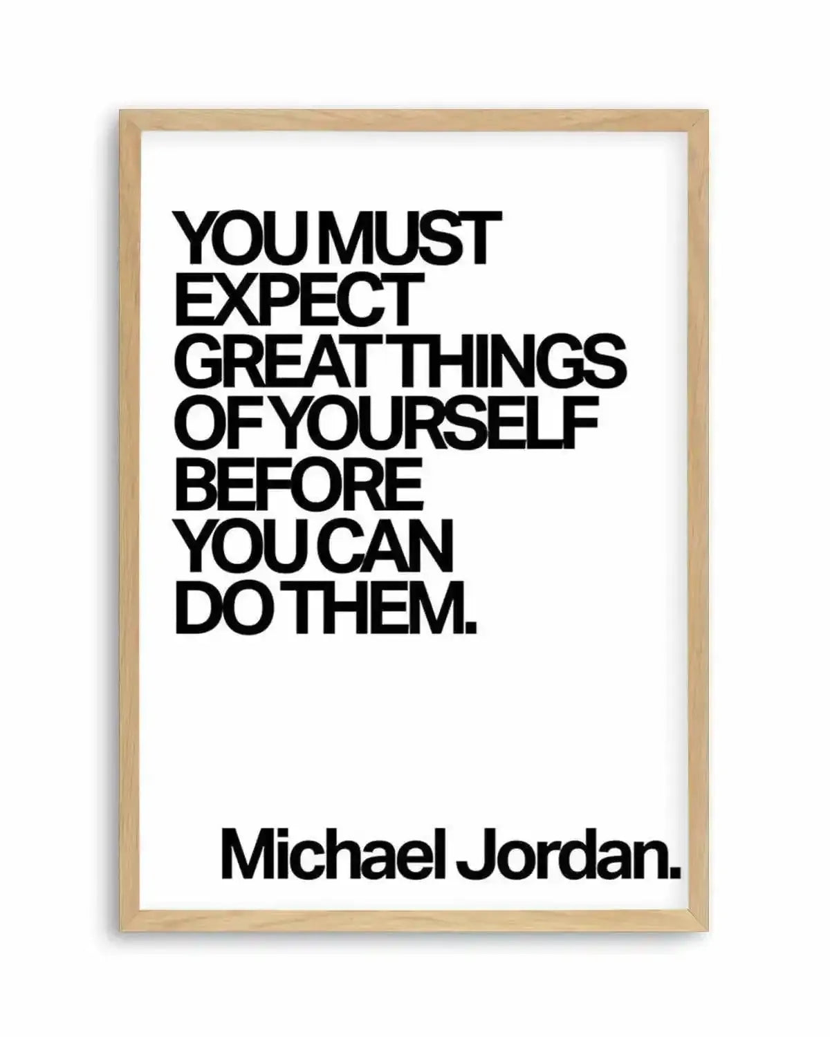 Expect Great Things Quote | Michael Jordan Art Print from Olive et Oriel where you can shop wallpaper and artworks online
