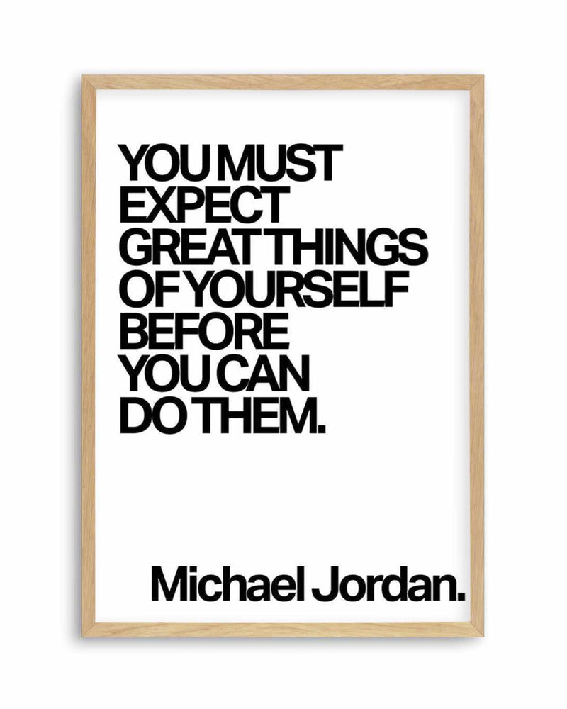 Expect Great Things Quote | Michael Jordan Art Print