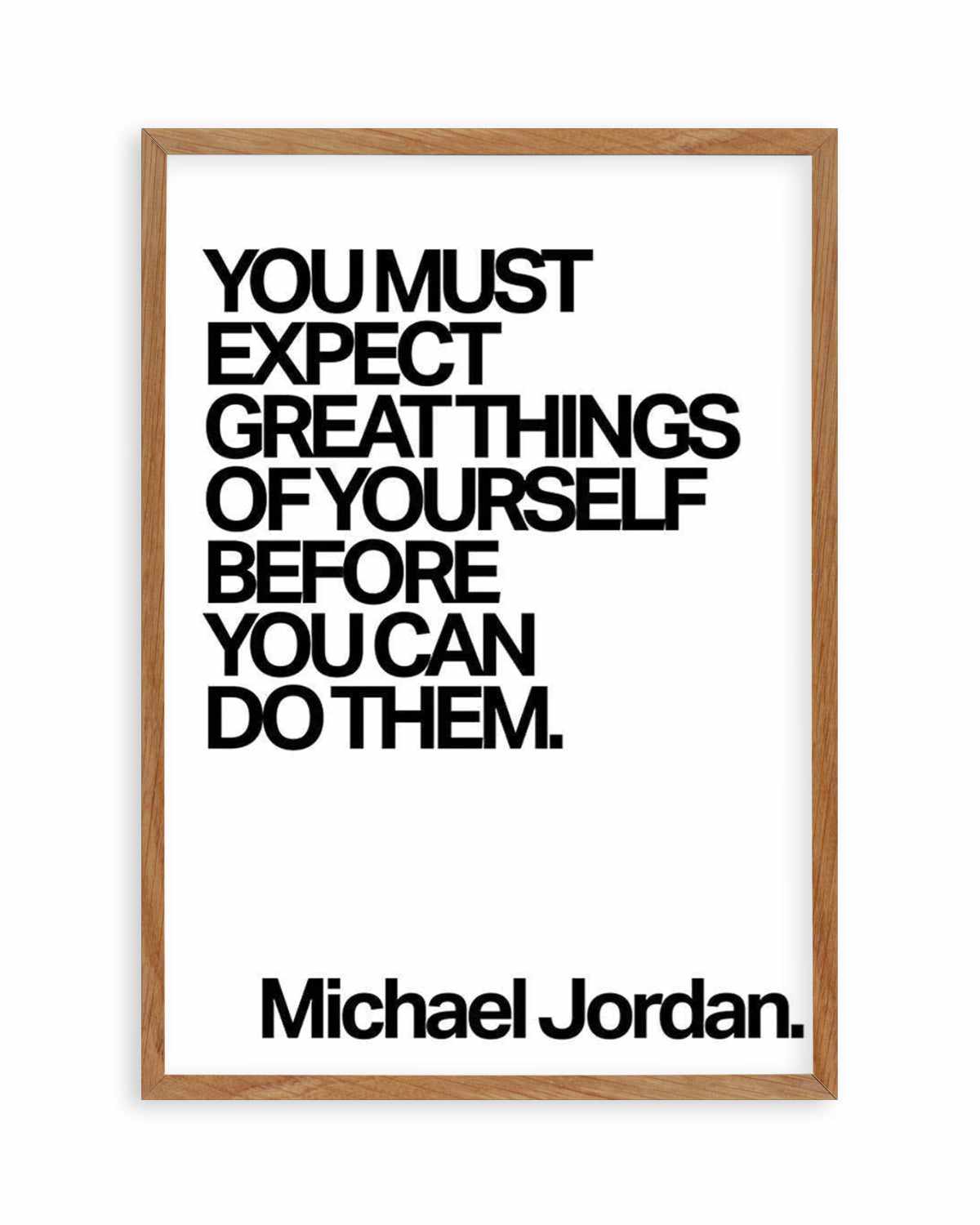 Expect Great Things Quote | Michael Jordan Art Print