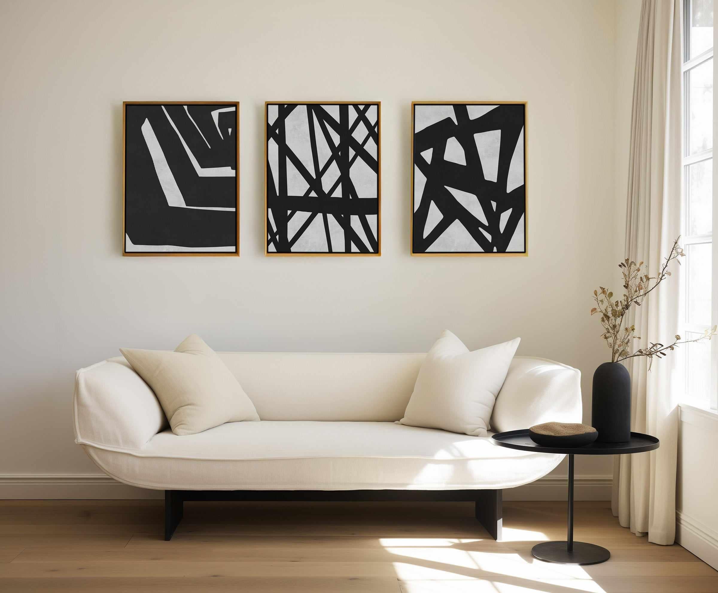 Expressionist Lines 3 | Framed Canvas Art Print from Olive et Oriel where you can shop wallpaper and artworks online