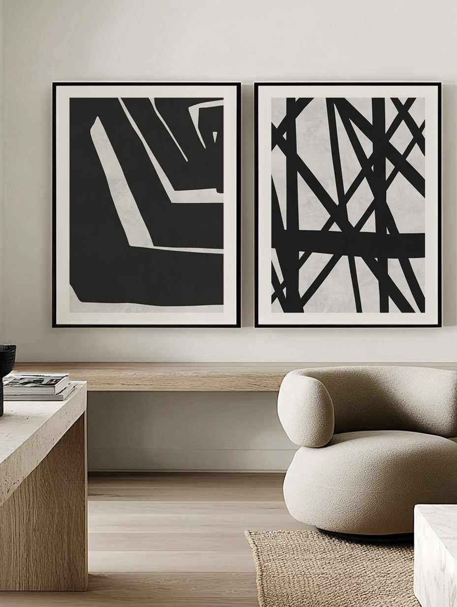 Expressionist Lines I & II Art Print Set of 2 | Matching Wall Art from Olive et Oriel where you can shop wallpaper and artworks online