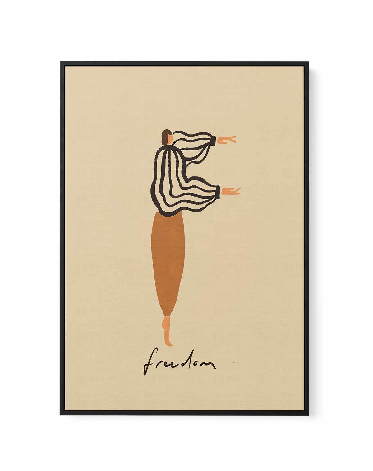 F by Arty Guava | Framed Canvas Art Print