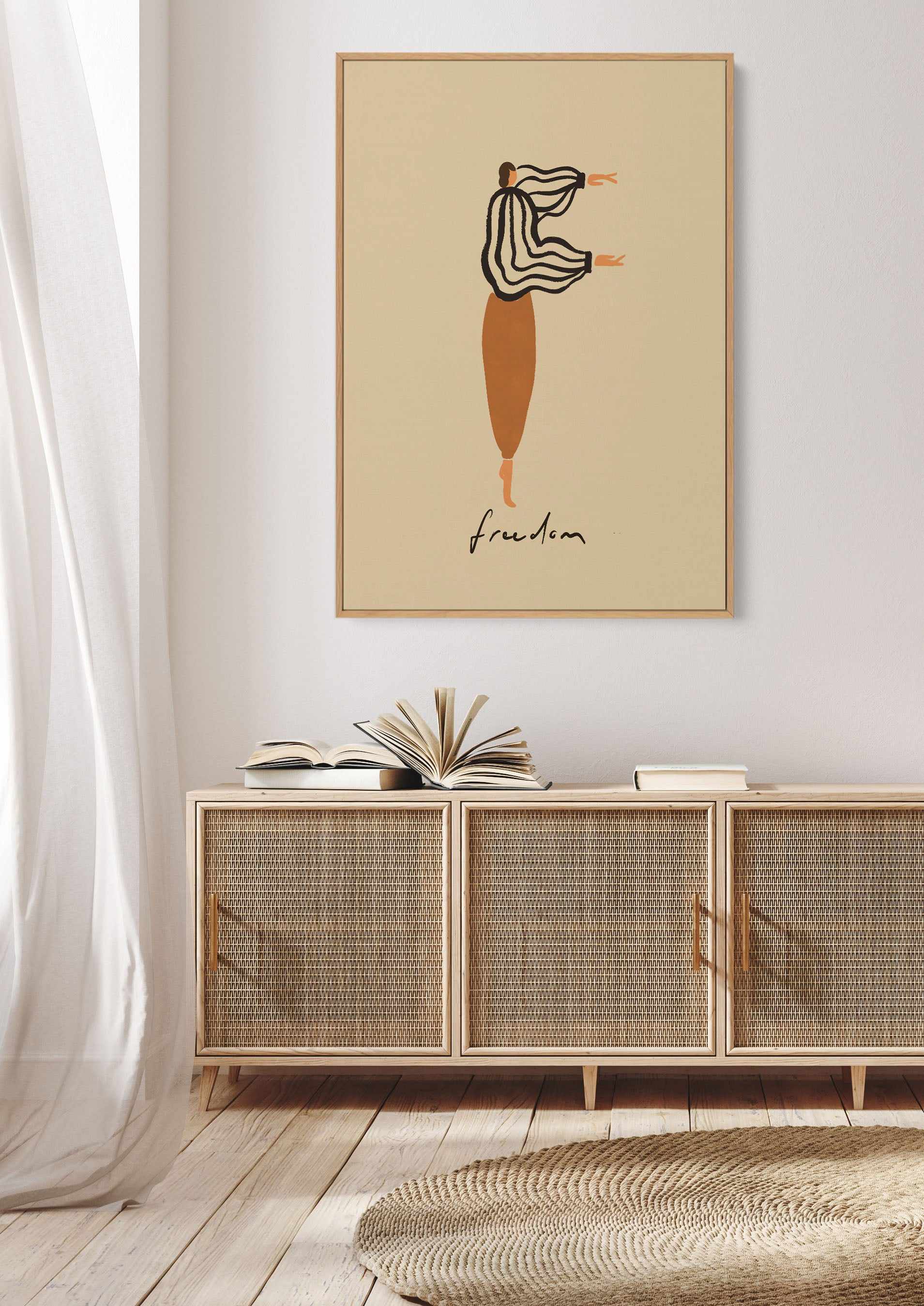 F by Arty Guava | Framed Canvas Art Print