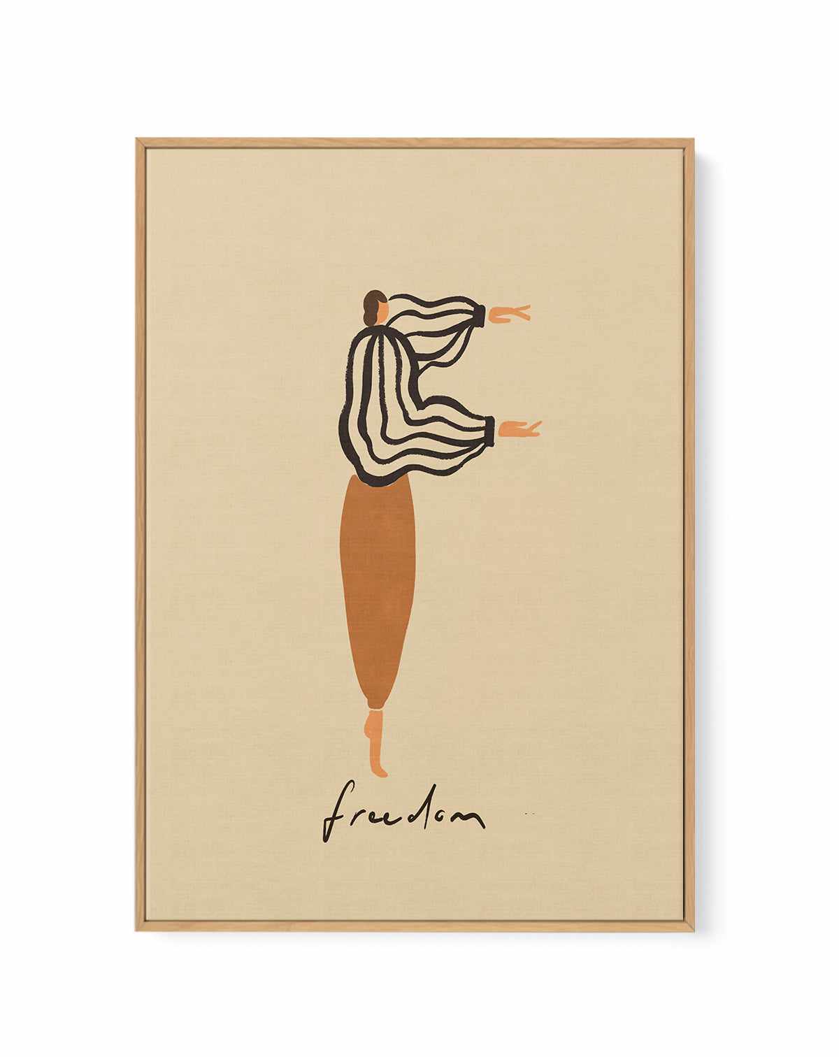 F by Arty Guava | Framed Canvas Art Print