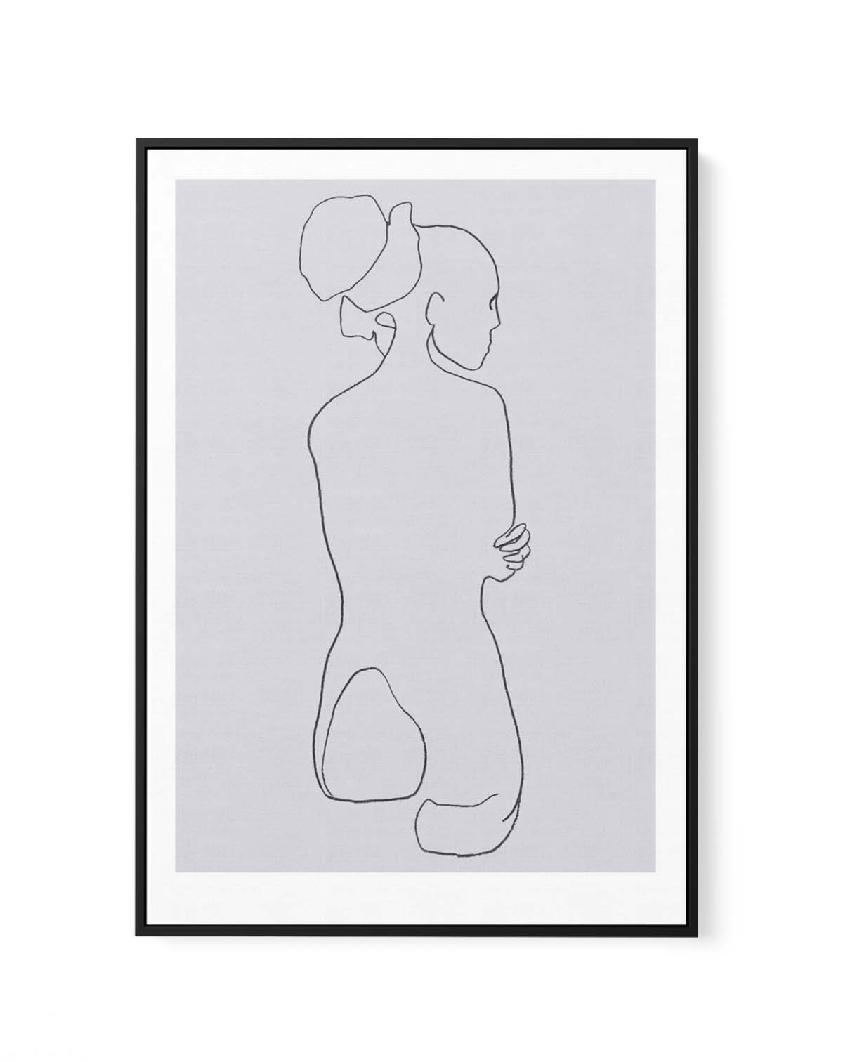 FEMALE LINES l By Jorgen Hansson | Framed Canvas Art Print